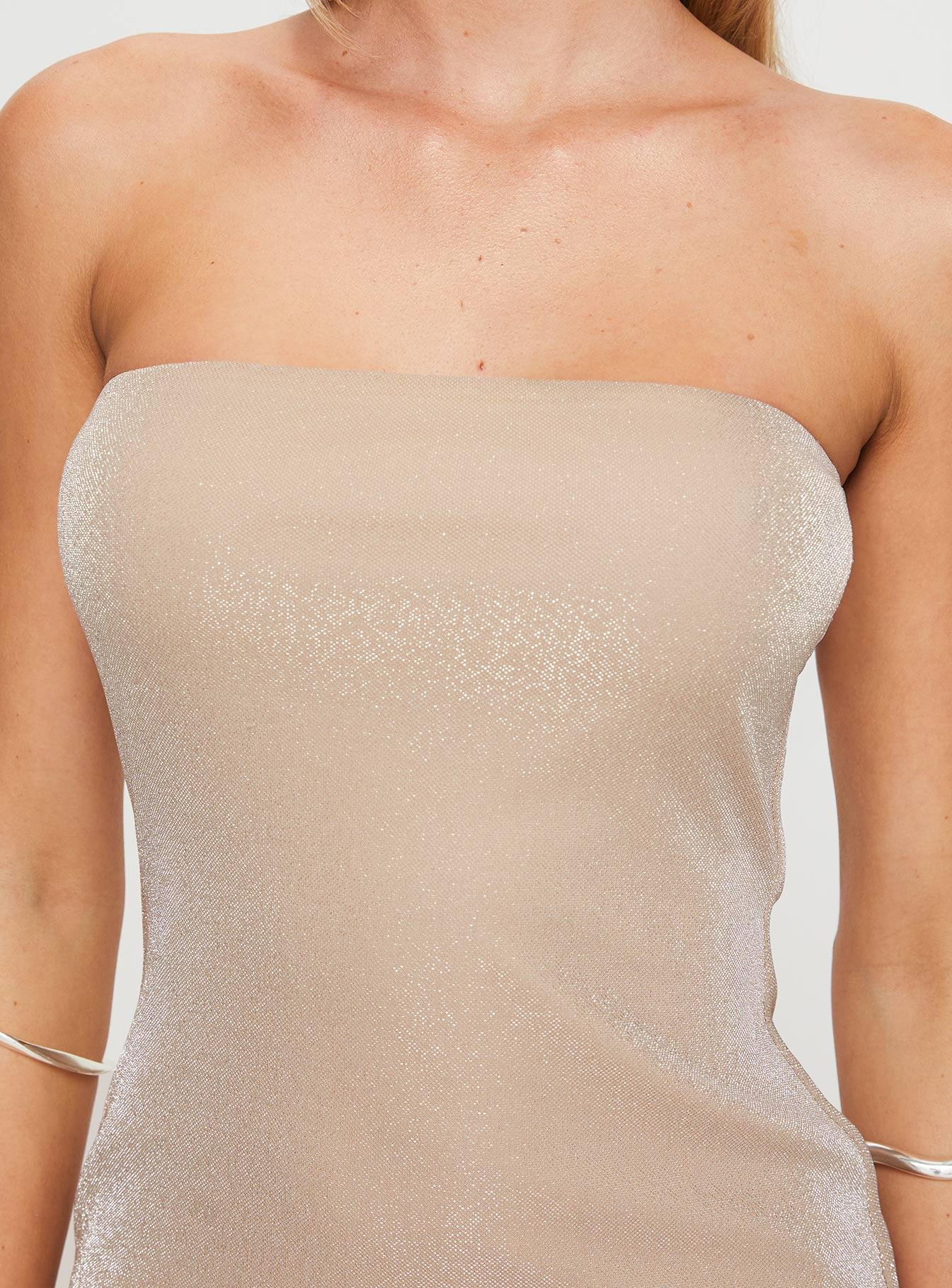 Samper Strapless Maxi Dress Champagne Product Image