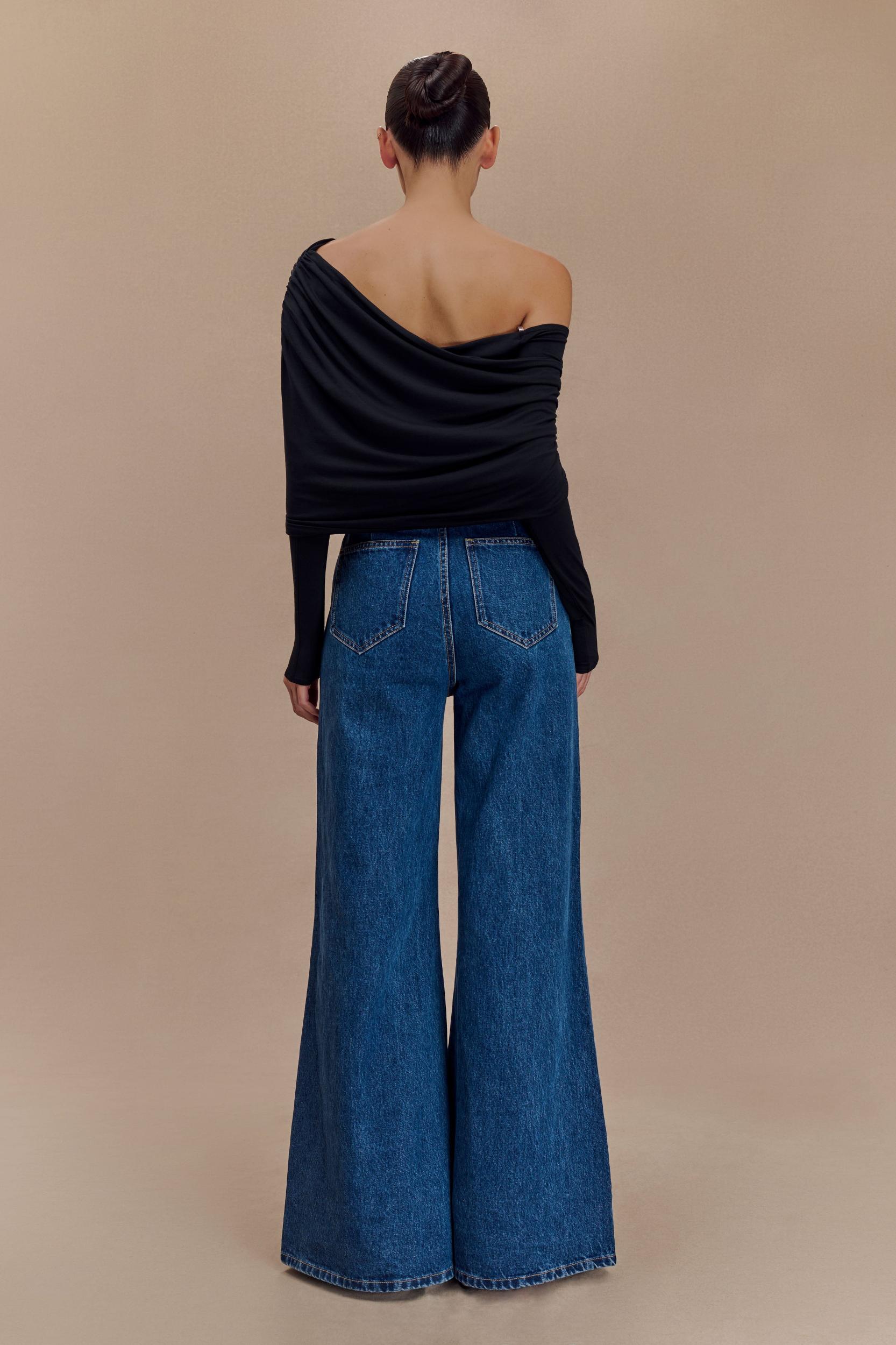 Corinna Modal One Shoulder Top - Black Product Image