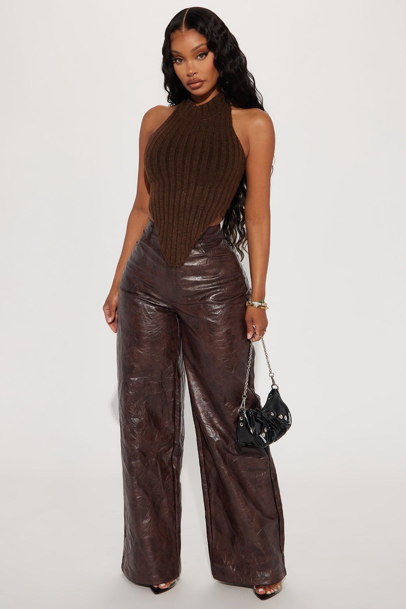 Kinslie Sweater Top - Chocolate Female Product Image