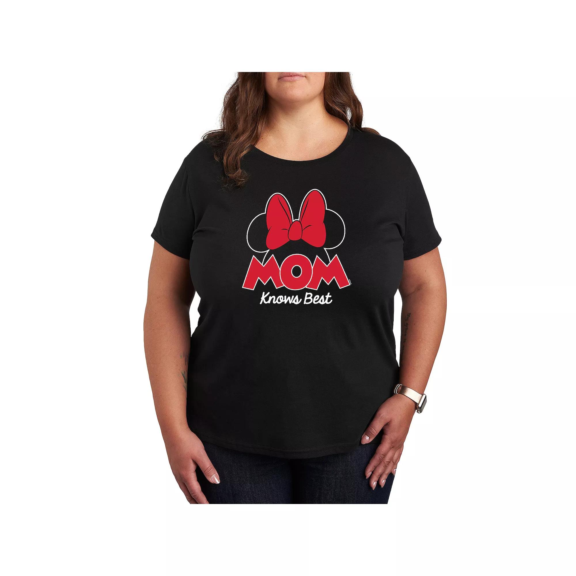 Disney's Minnie Mouse Plus Mom Knows Best Graphic Tee, Women's,  Product Image