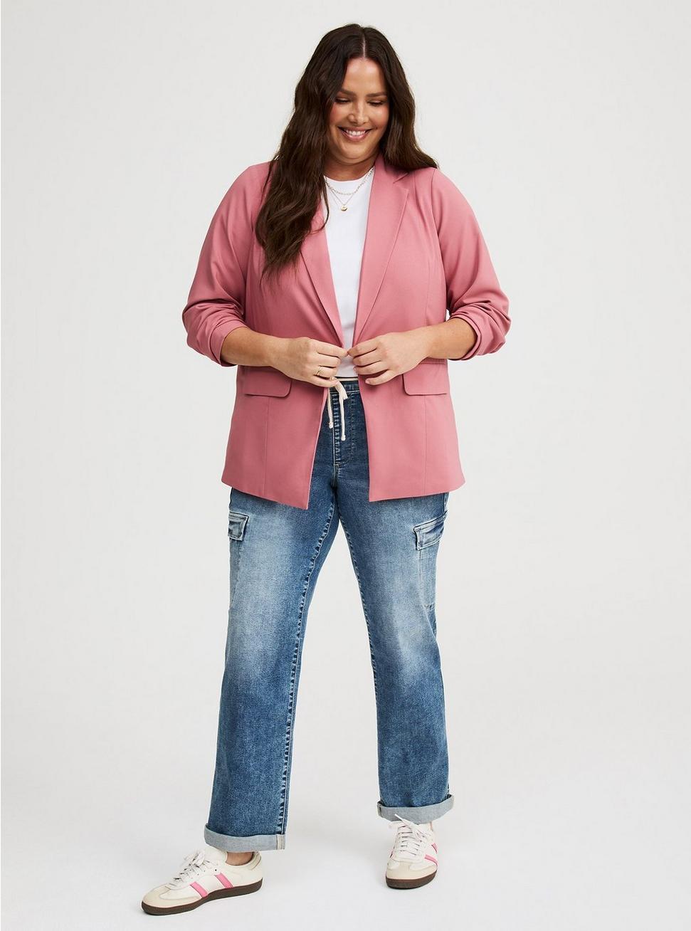 Studio Crepe Notch-Collar Blazer Product Image