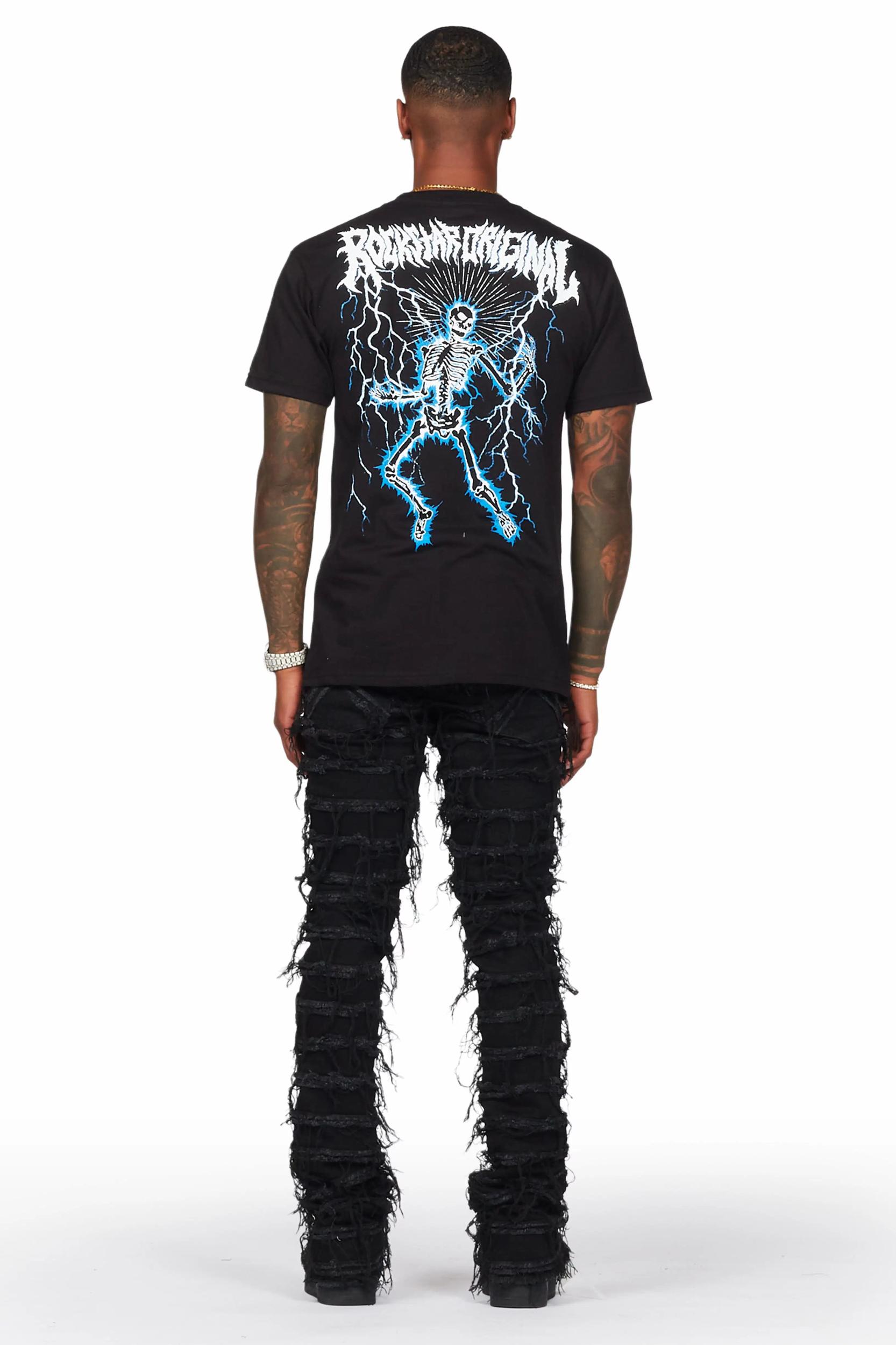 Garson Black Painter Stacked Flare Jean Male Product Image
