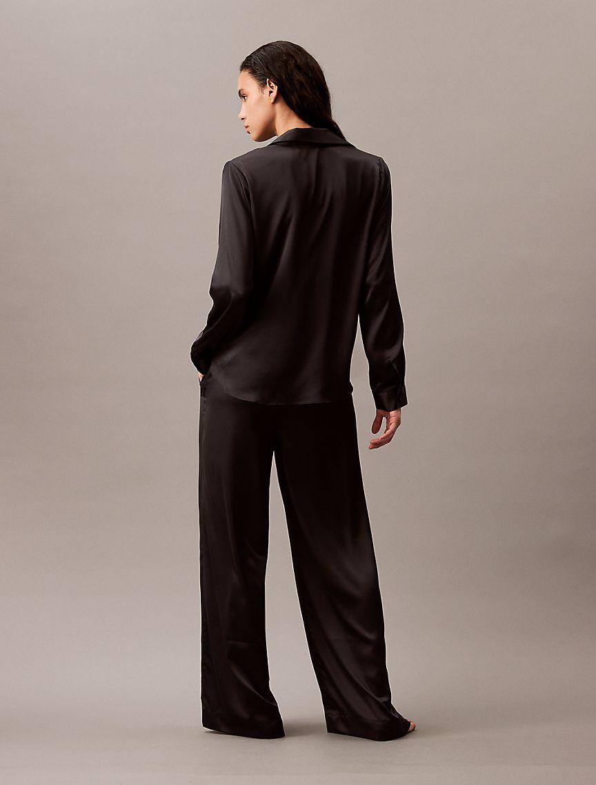 Satin Button-Down Shirt Product Image