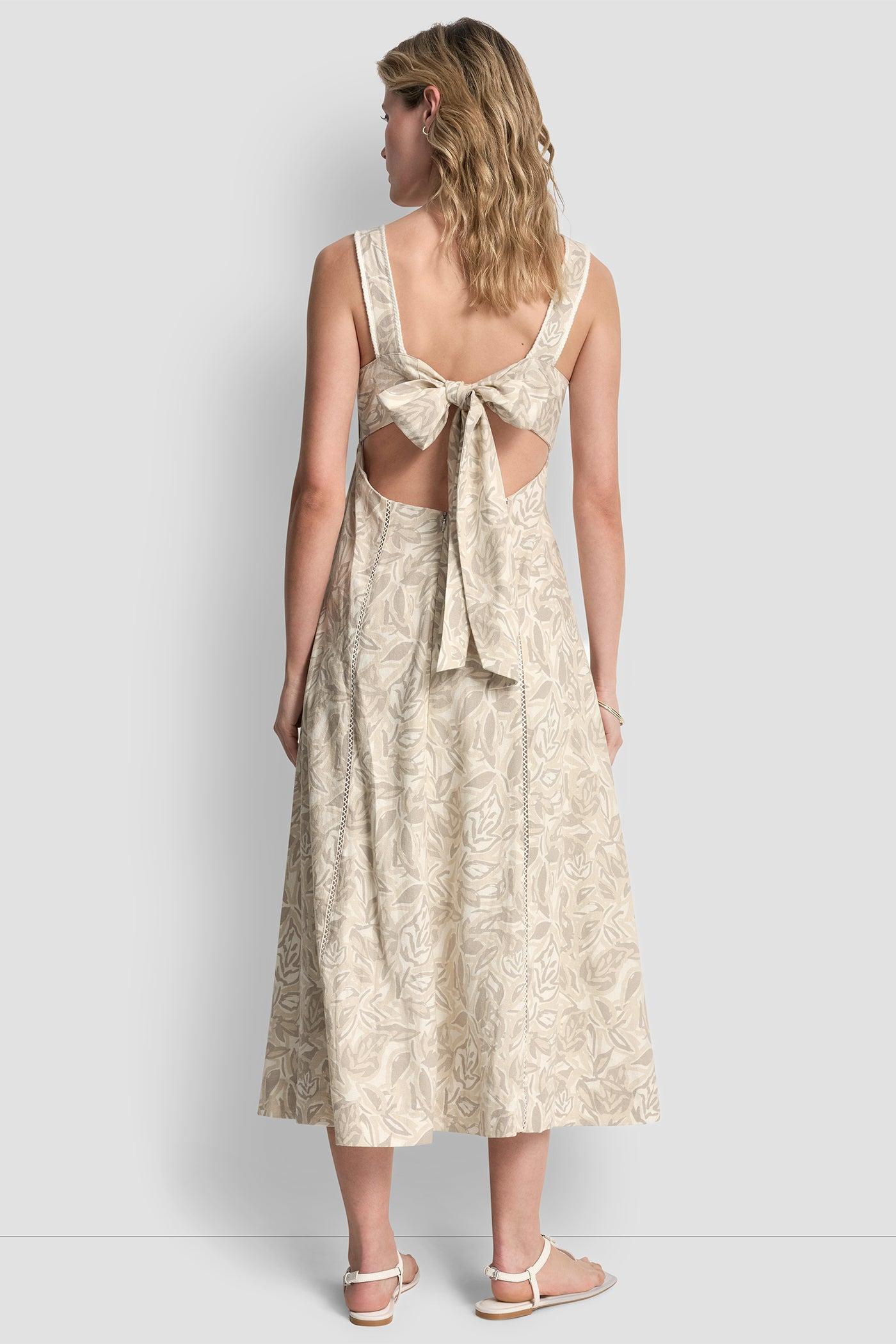 SEAMED TANK DRESS WITH TIE BACK Product Image