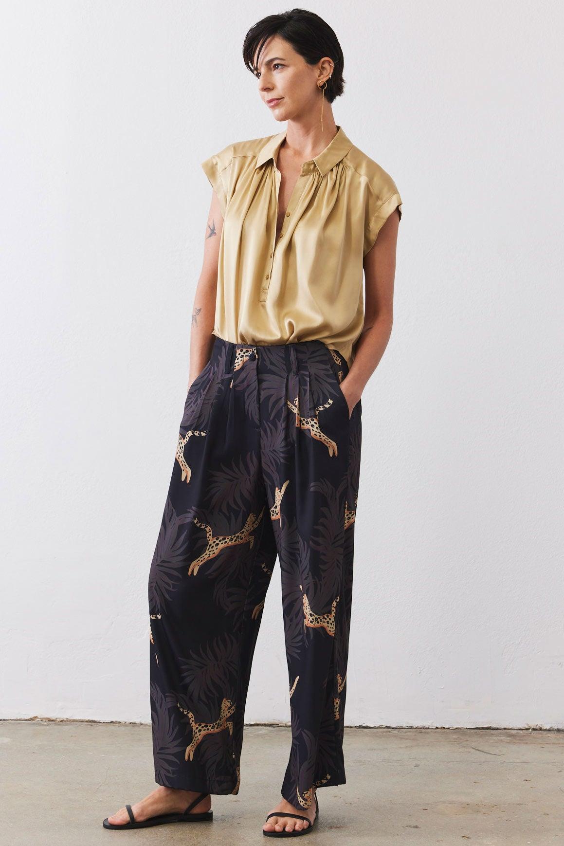 The Nonchalant Oversized Silk Blouse Product Image