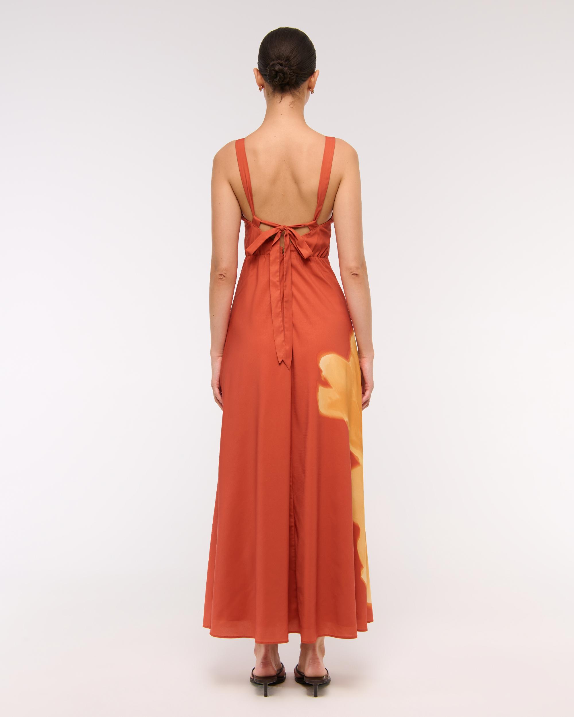 Dipped-Waist Hardware Maxi Dress Product Image