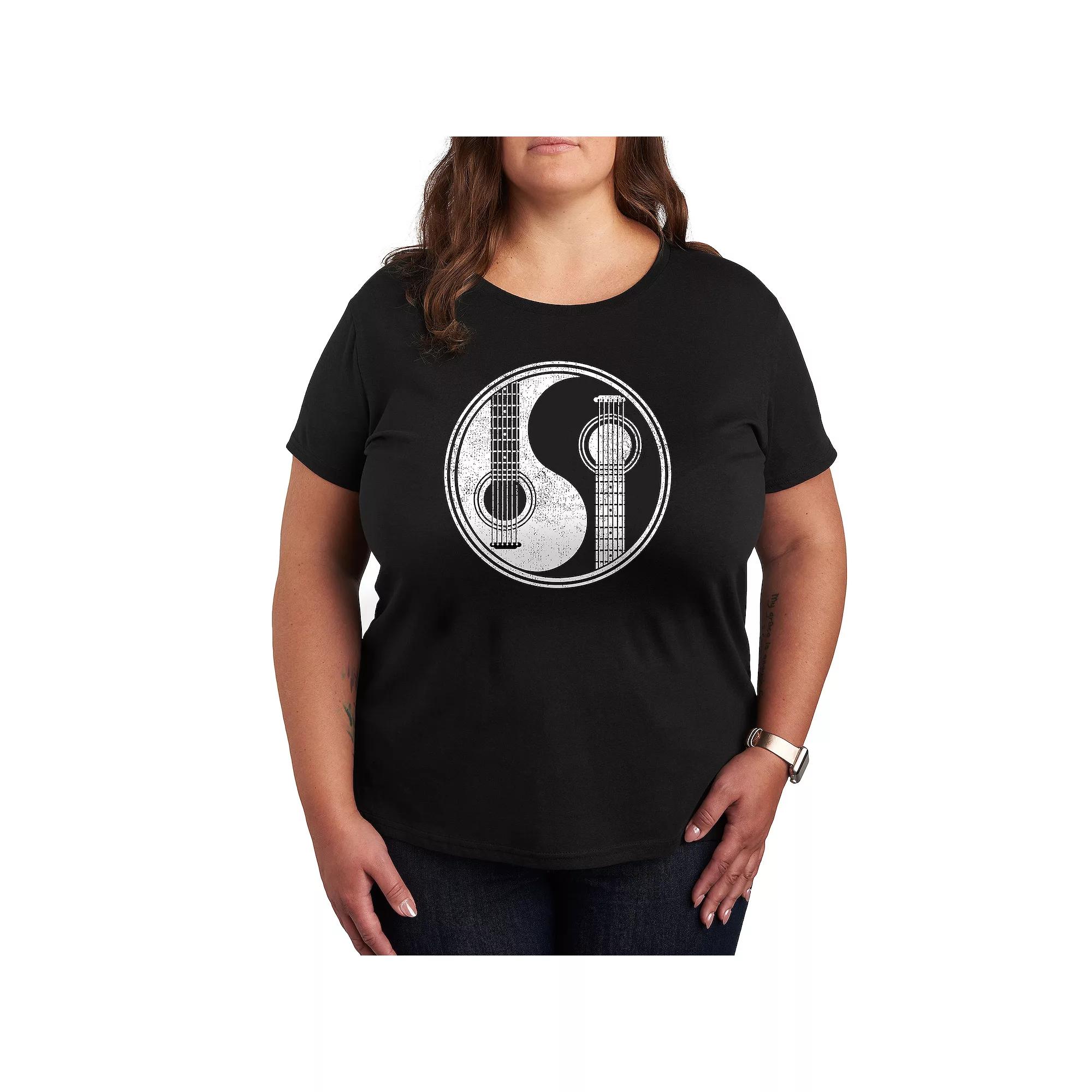 Plus Yin Yang Guitar Graphic Tee, Women's,  Product Image