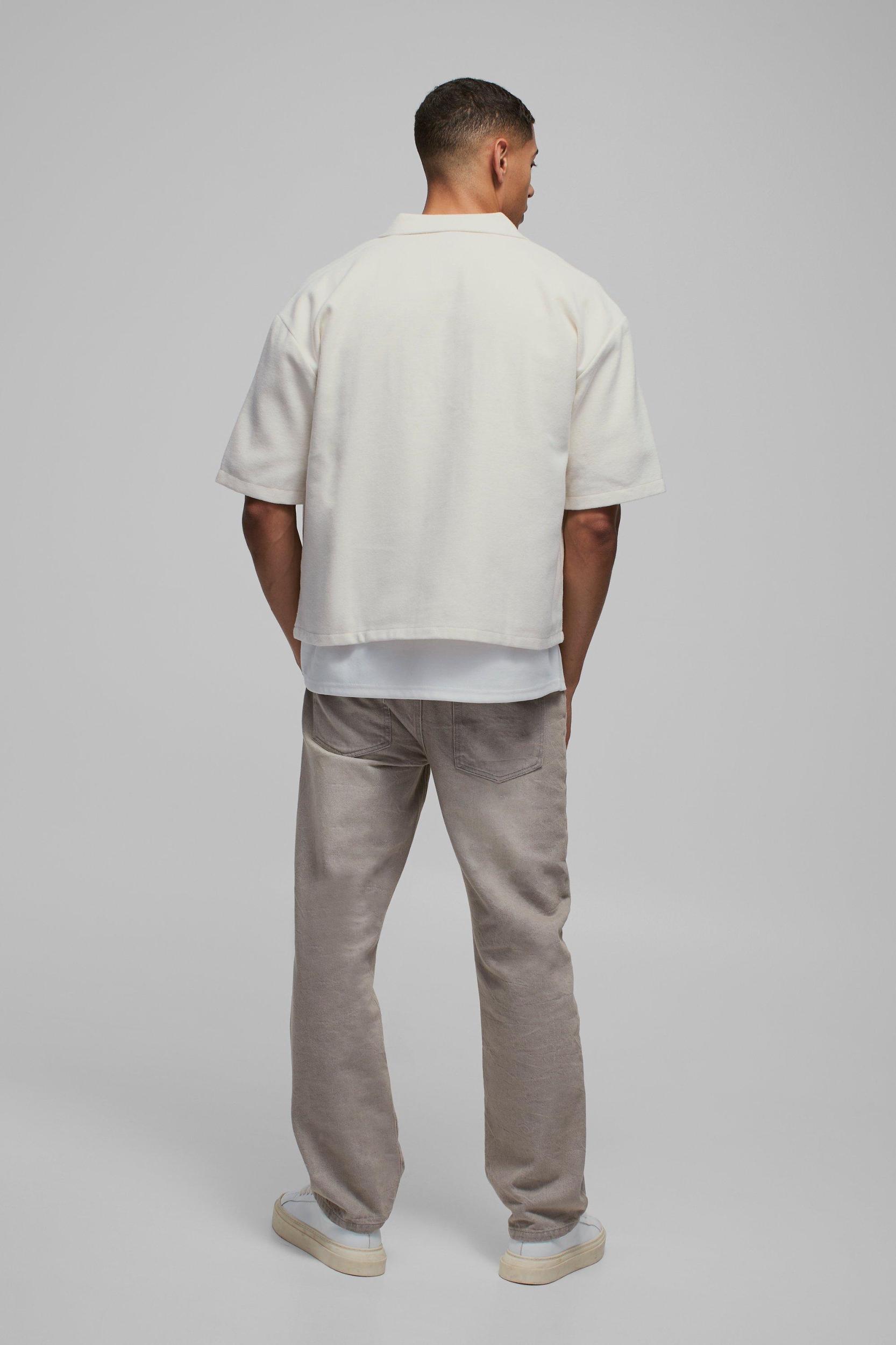 Oversized Wool Look Boxy Shirt | boohooMAN USA Product Image