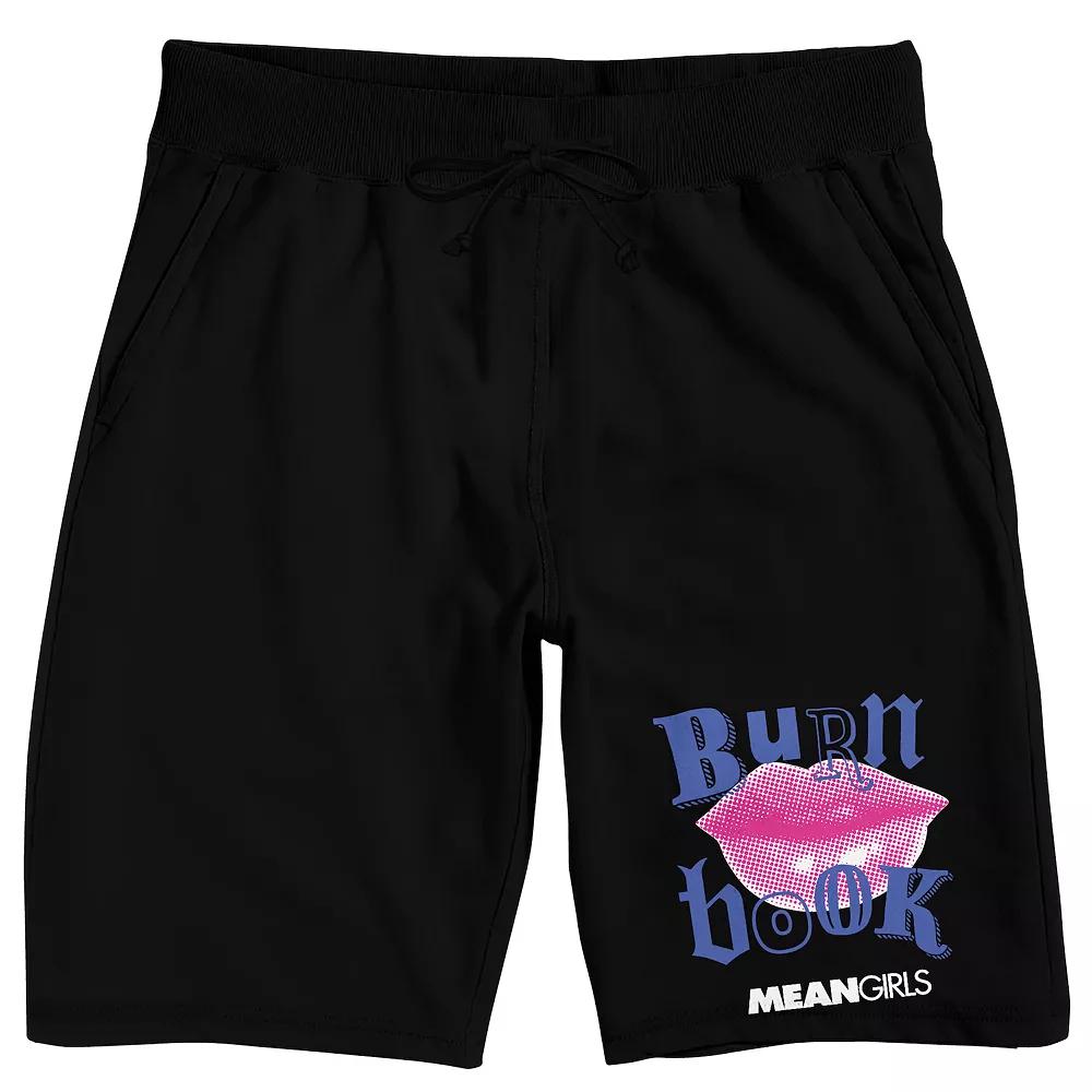 Men's Mean Girls Burn Book 9-in. Sleep Shorts, Size: XS, Black Product Image