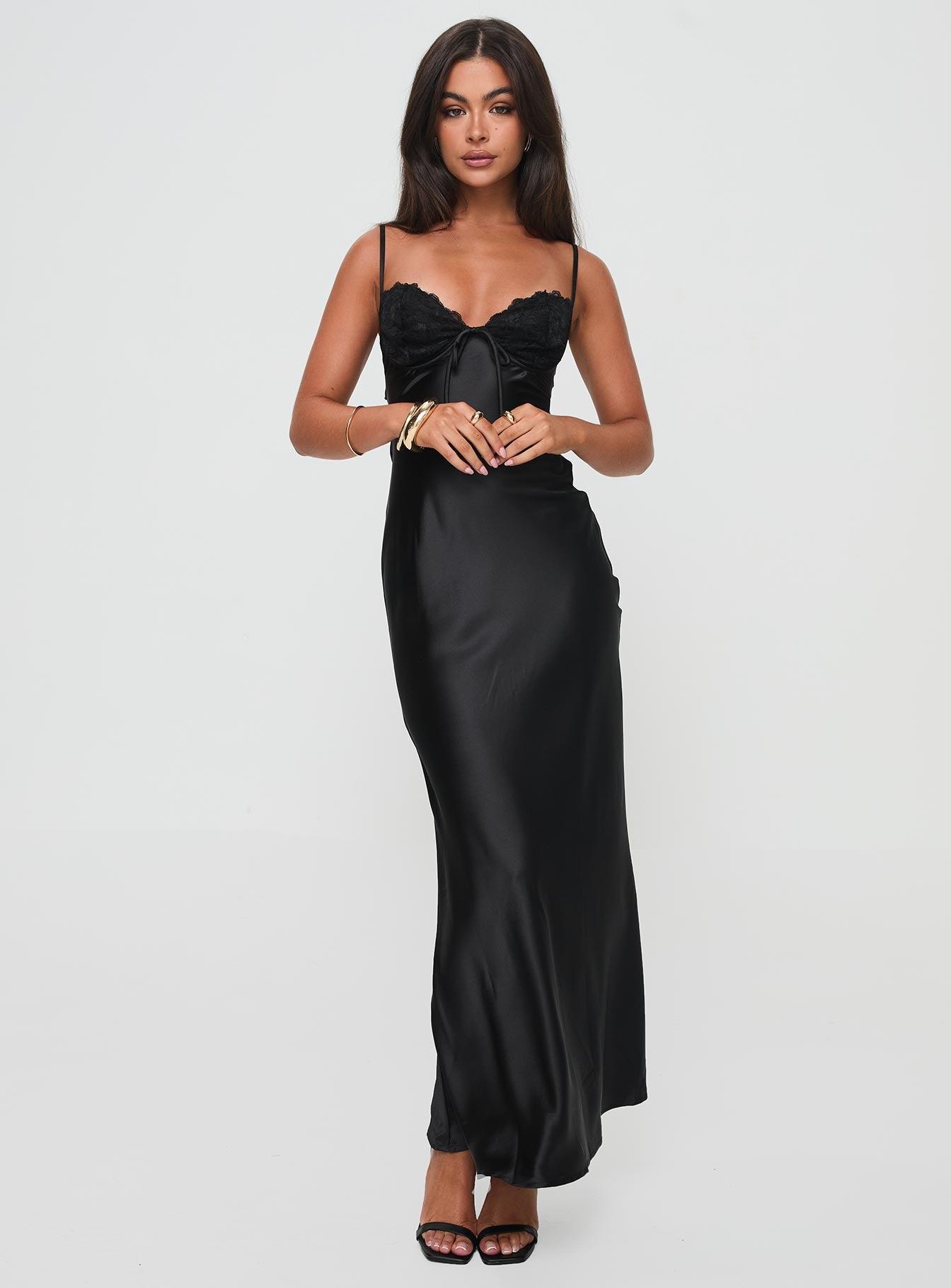Fadyen Bias Cut Maxi Dress Black Product Image