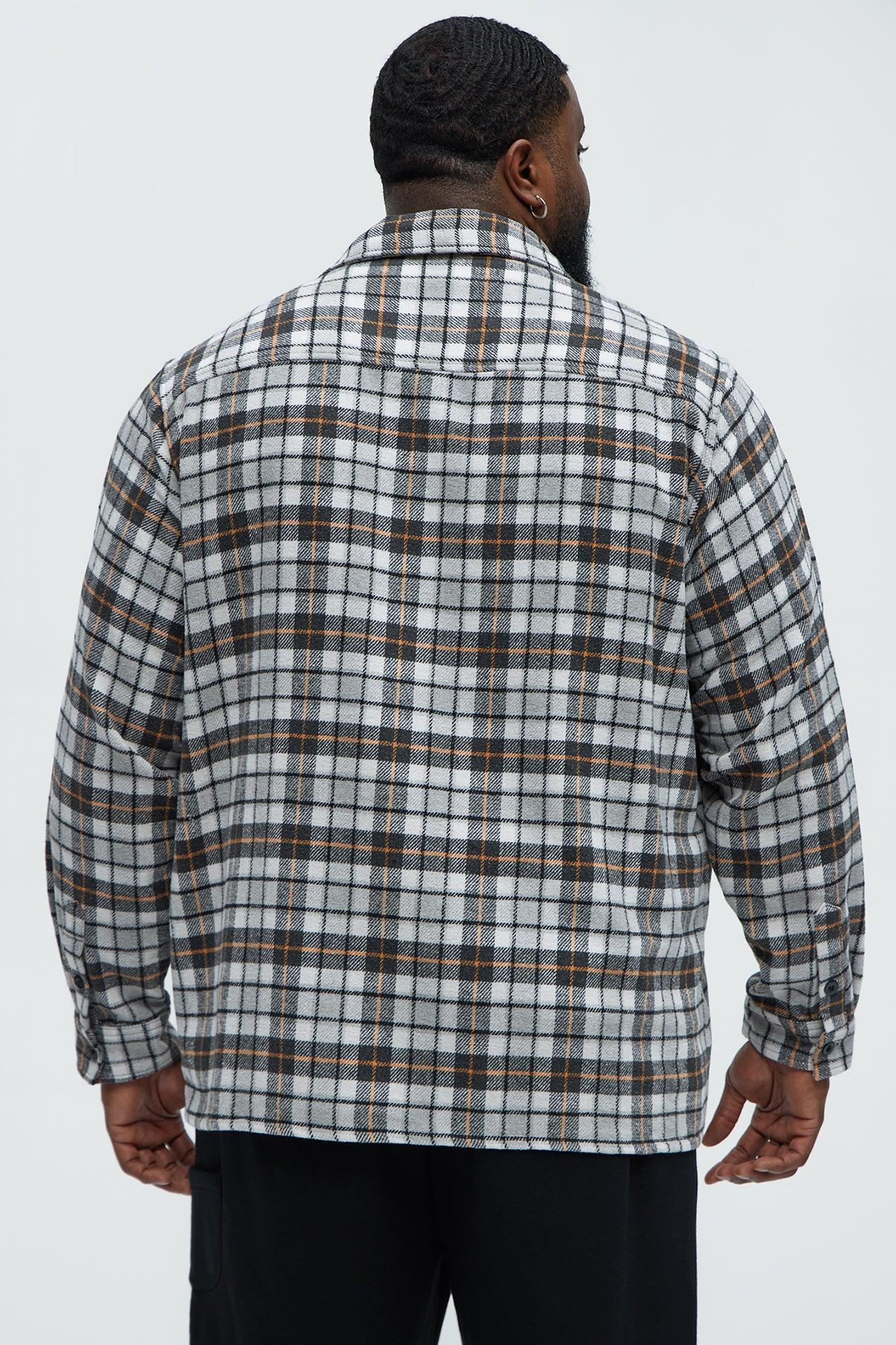 Gas Plaid Classic Flannel - Grey/combo Product Image