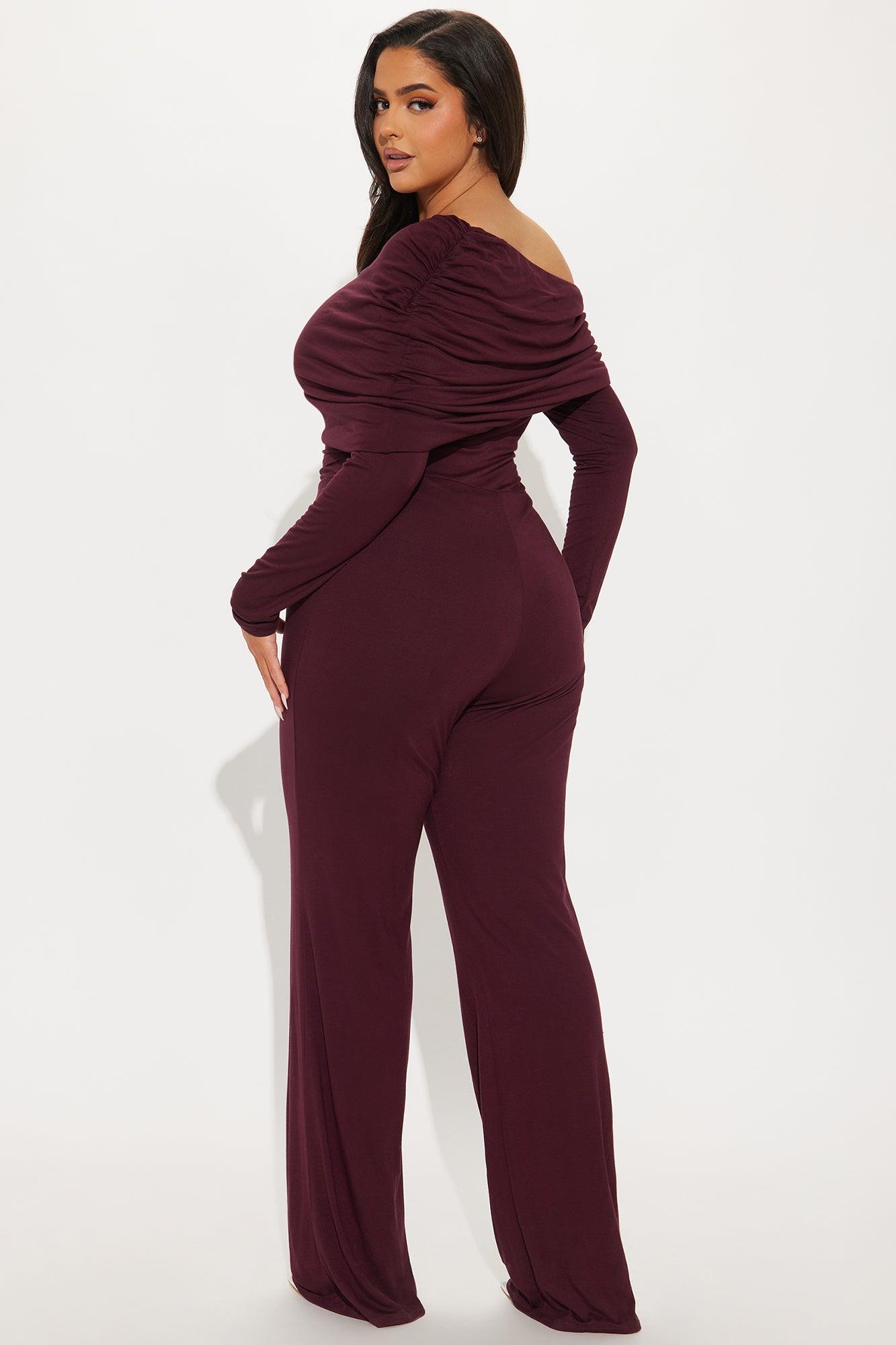 Getting To Know You Jumpsuit - Plum Product Image