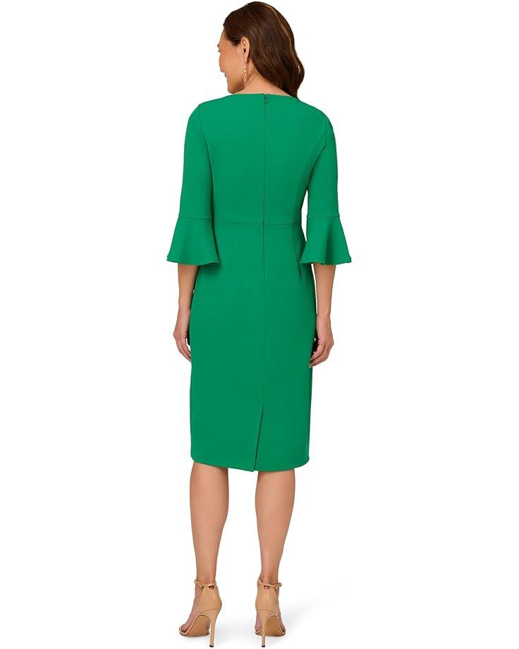 Knit Crepe Tie Waist Sheath Dress Product Image