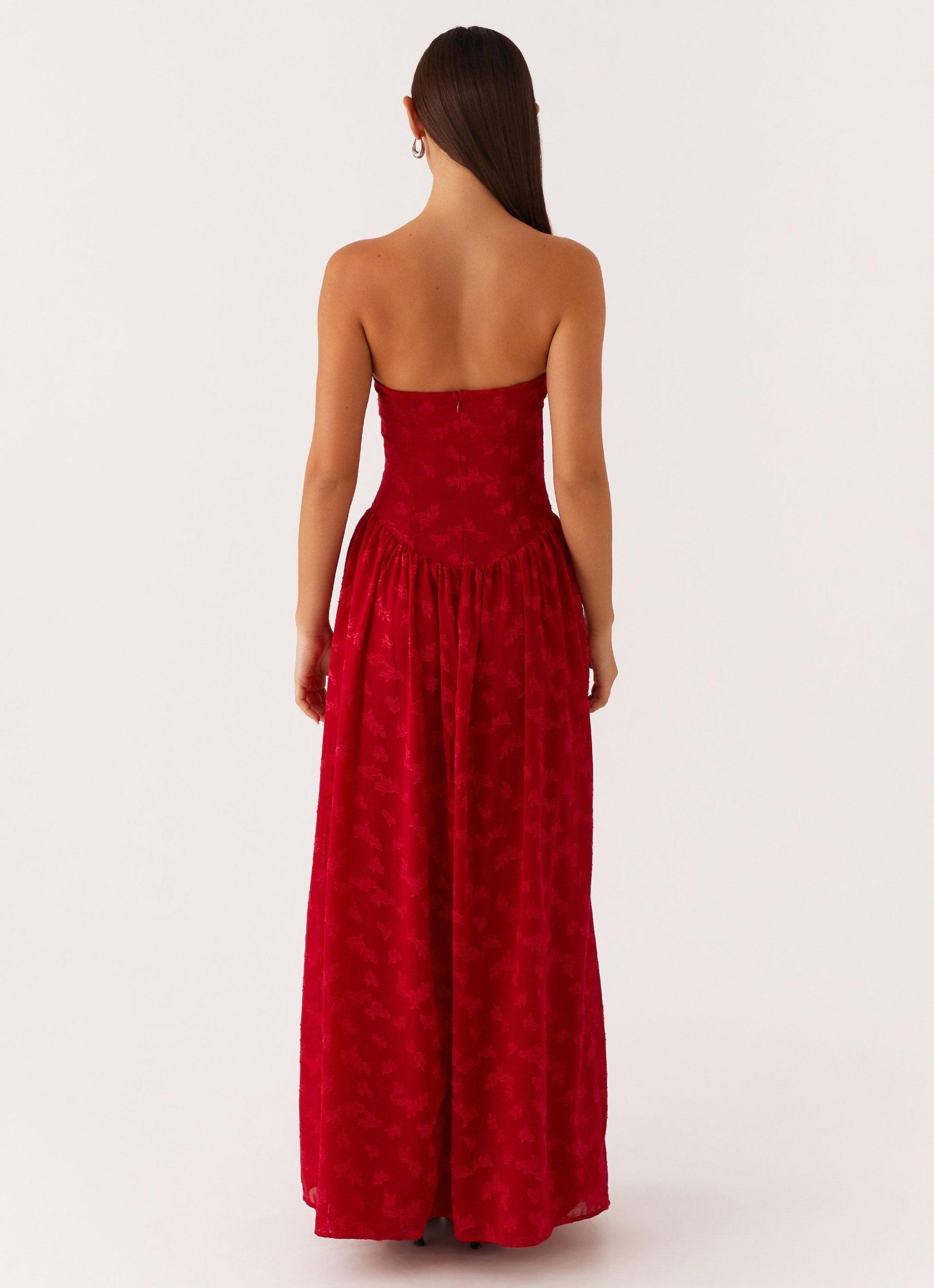 Adira Maxi Dress - Red Product Image