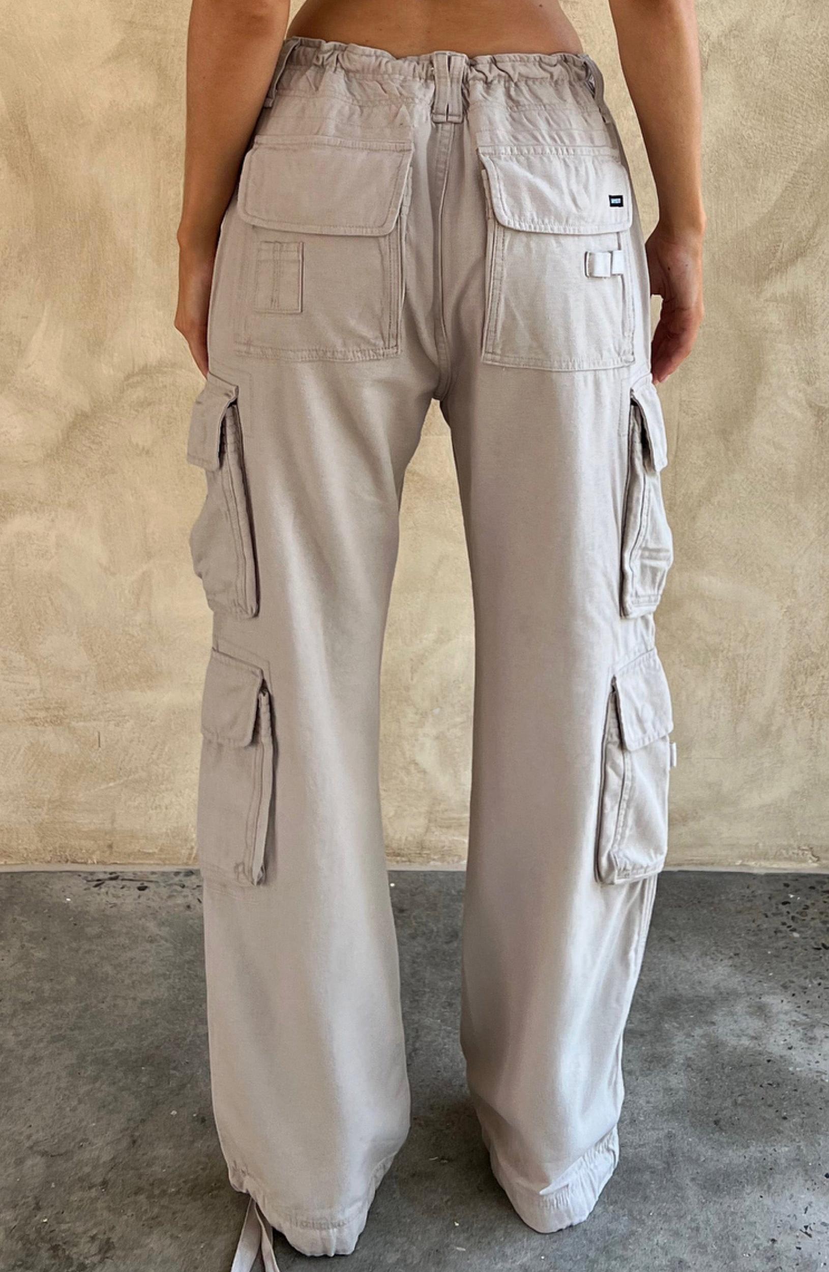 Tinashe Cargo Pants - Light Grey Product Image