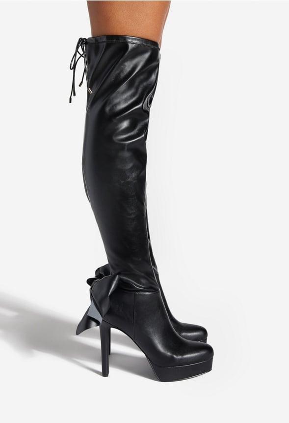 JustFab Margaux Platform Loafer Pump Womens Black/ White Size 8.5 Product Image