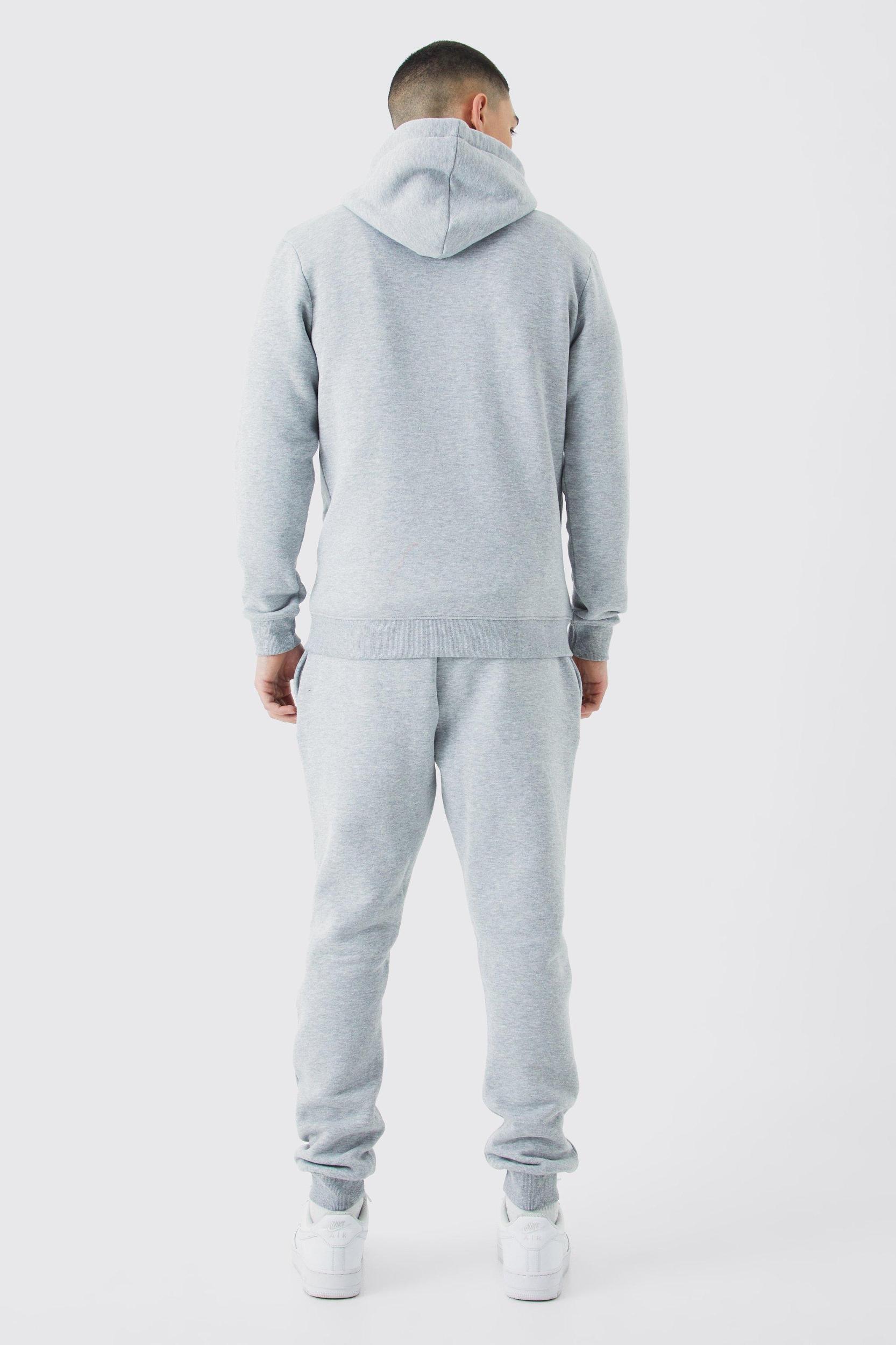 Regular Fit Man Branded Drawcord Detail Hooded Tracksuit | boohooMAN USA Product Image