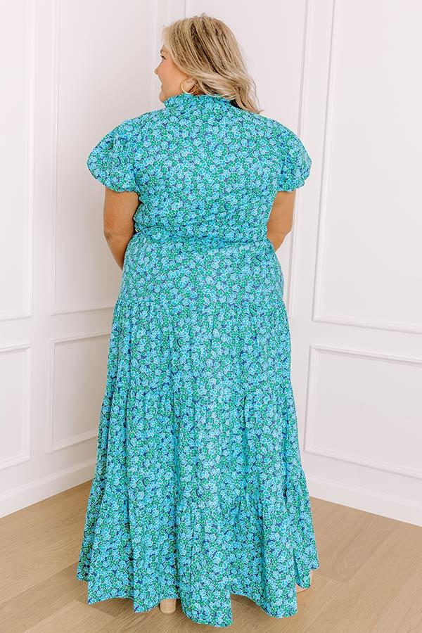 Botanical Charm Floral Maxi Dress Curves Product Image