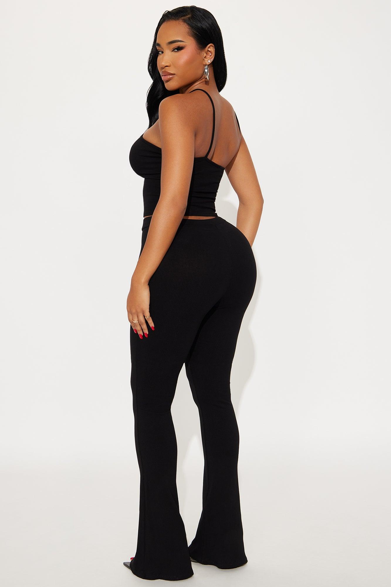 Myla Snatched Flare Leg Pant Set - Black Female Product Image