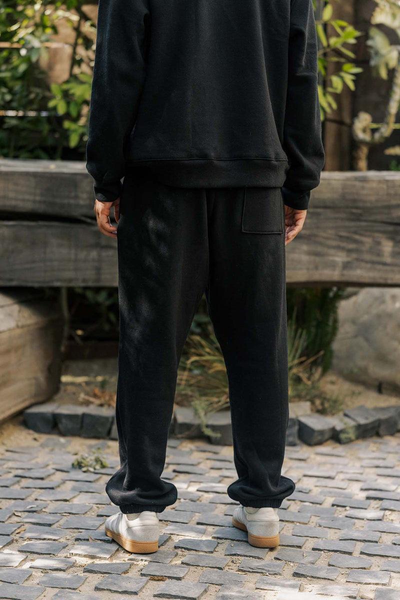 Men's Organic Heavyweight Fleece Sweatpants in Black Product Image