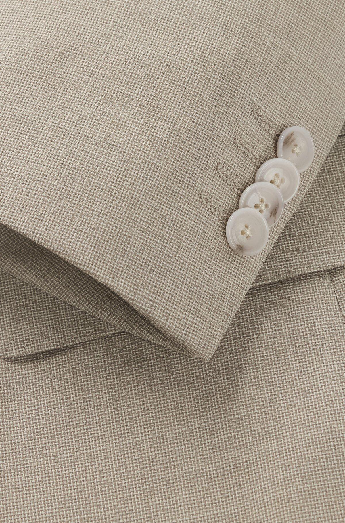 BOSS - Slim-fit three-piece suit in patterned wool - Blue Product Image