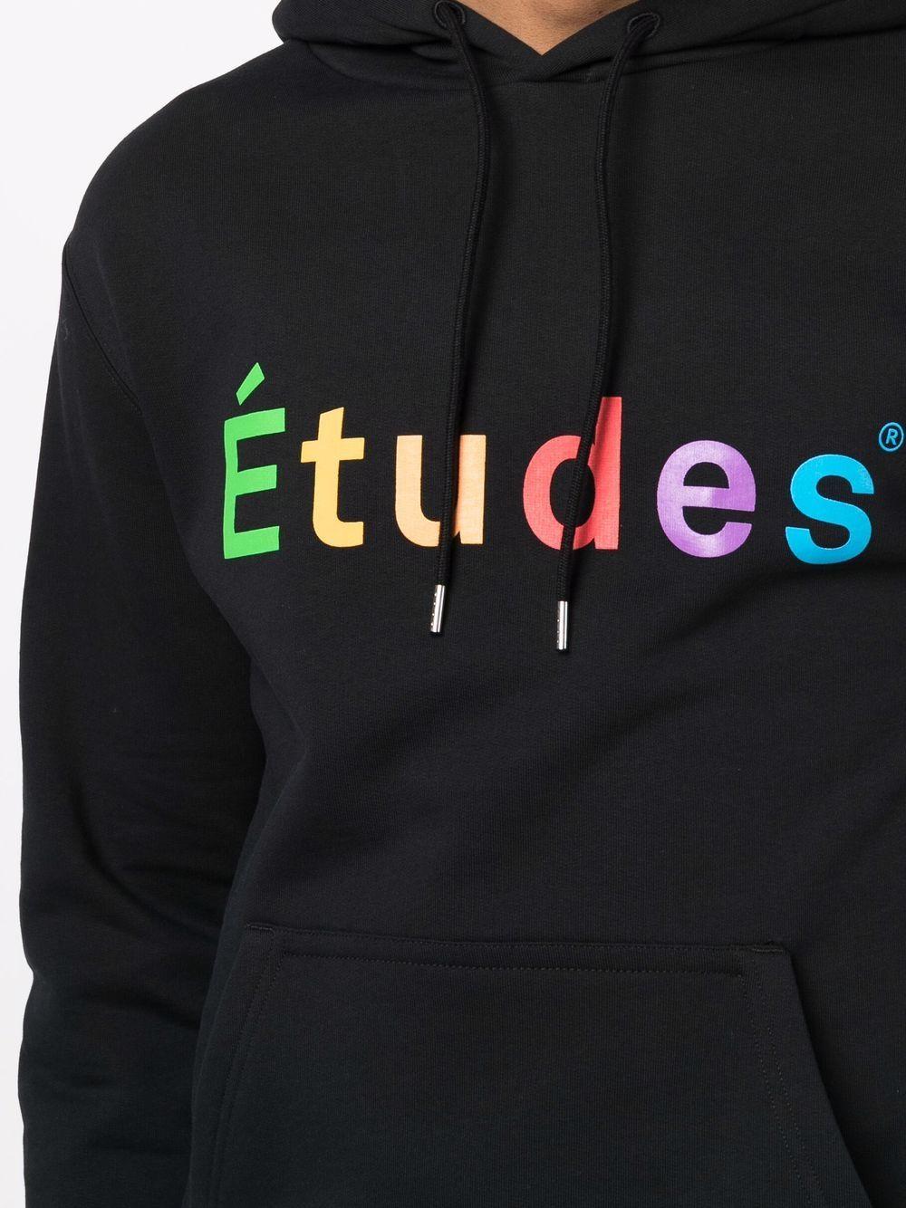 logo-print cotton hoodie Product Image