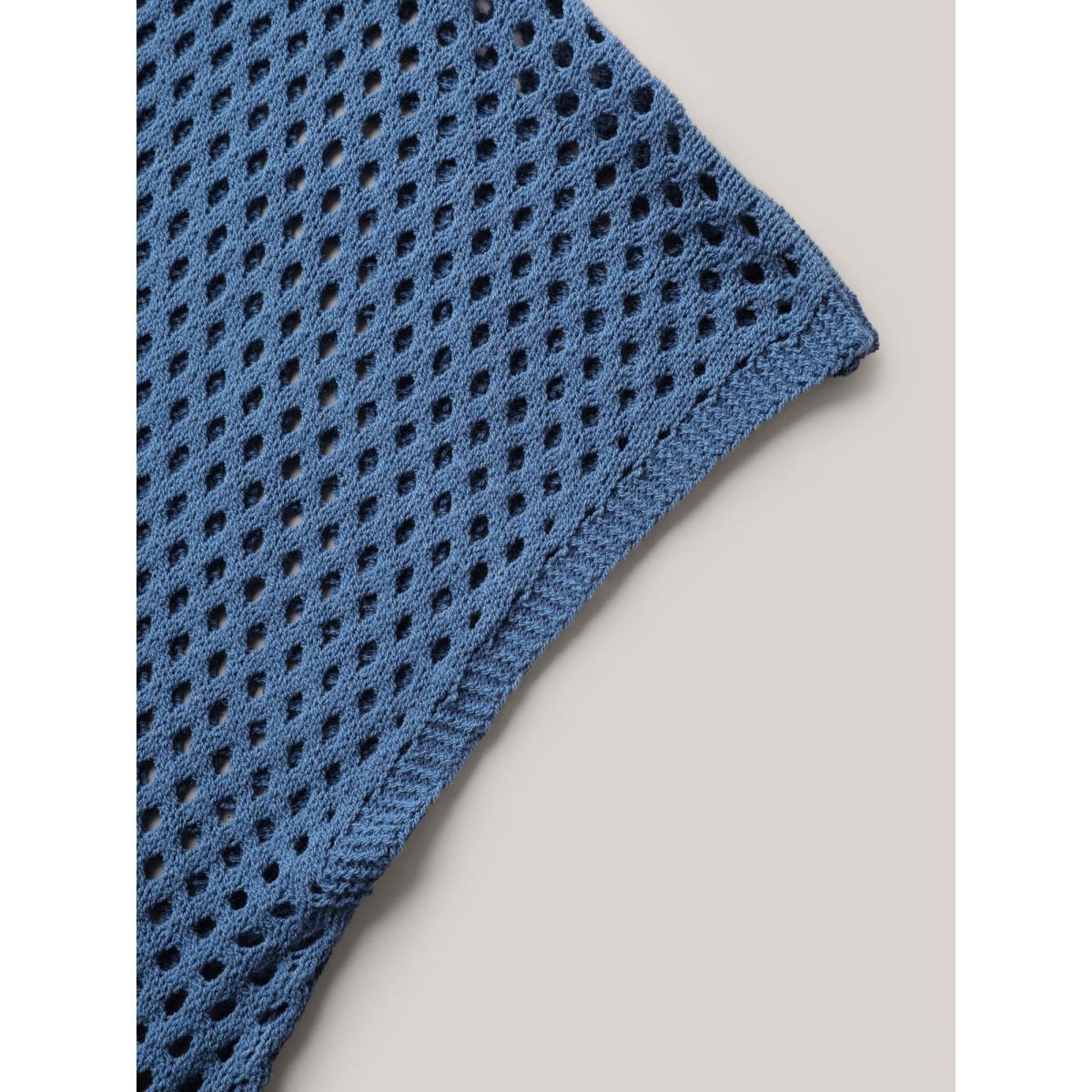 Plus Size Cut-Out Round Neck Swim Cover-Up Women's Swimwear Aegean Beach Loose Texture Curve Swim Cover Ups BloomChic 26/4X Product Image