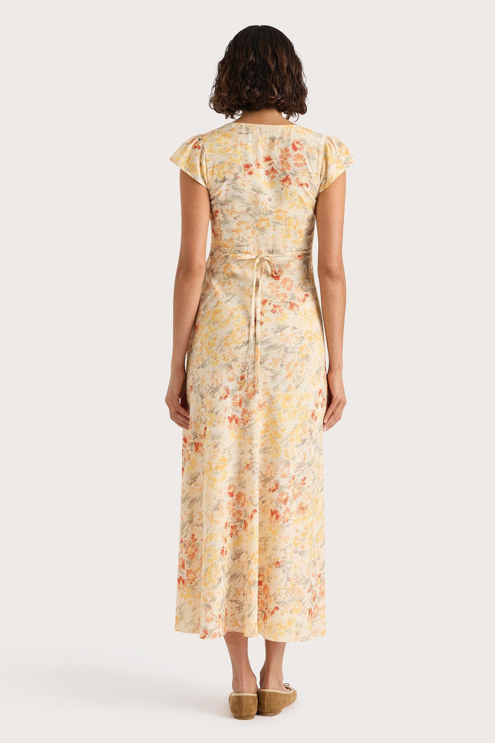 Yvonne Midi Dress Adeline Floral Yellow - Final Sale Product Image