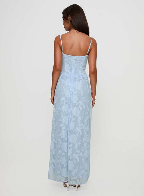 Angeleina Maxi Dress Blue Floral Product Image
