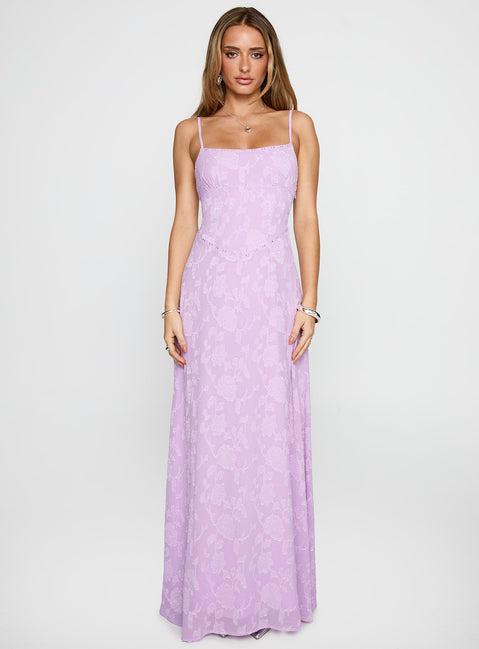 South Of France Maxi Dress Lilac Product Image