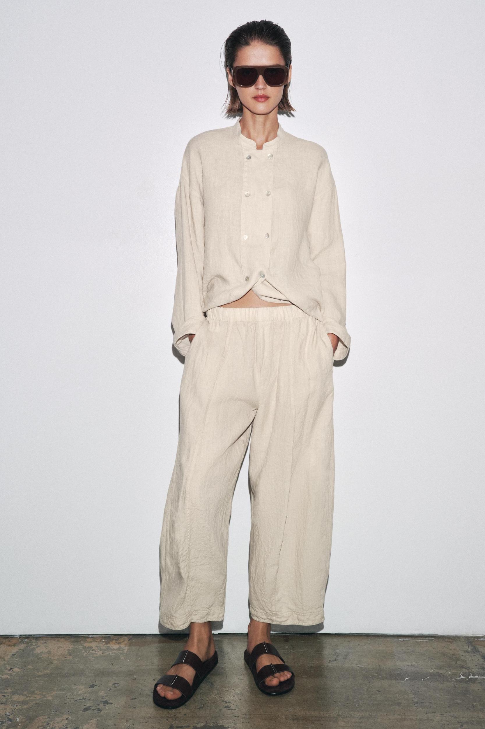 ZW COLLECTION LINEN PANTS Product Image