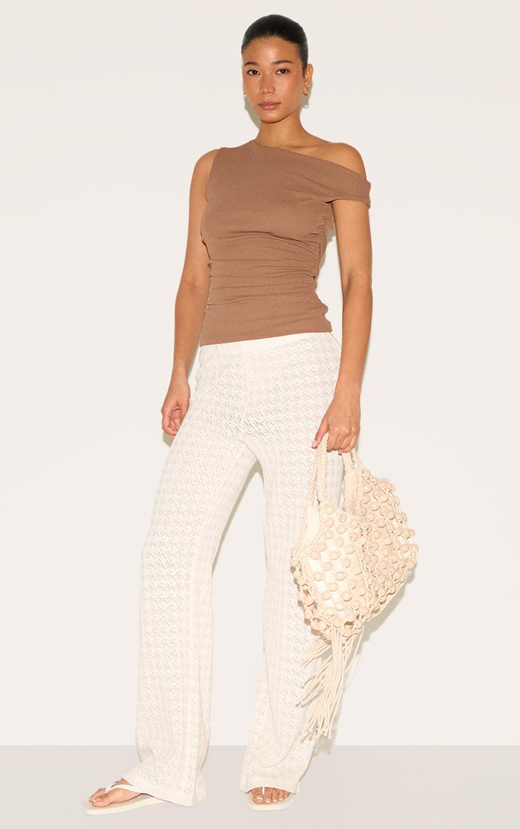 Mushroom Double Layer Onion Skin Ruched Sleeveless Top Product Image