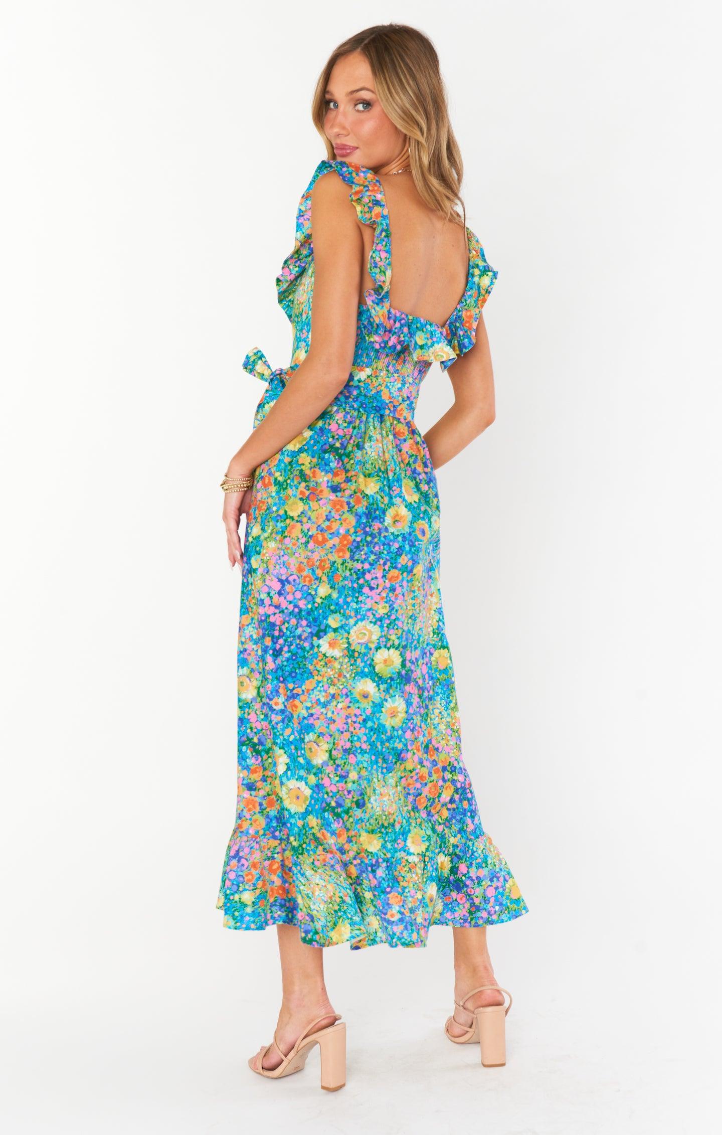 Alexis Midi Dress ~ Painterly Petals Product Image