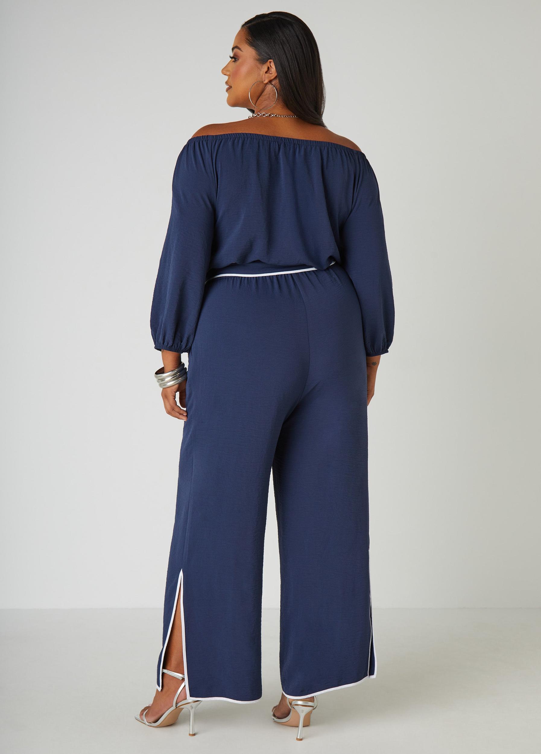 Belted Off The Shoulder Jumpsuit Product Image