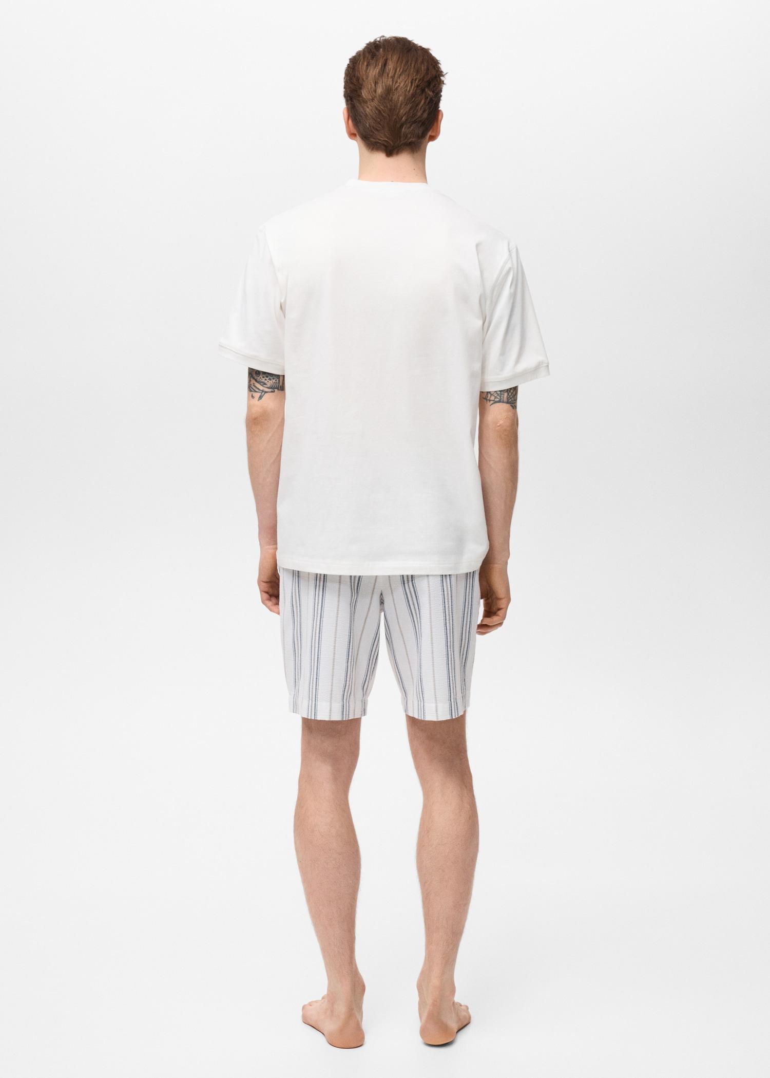 Pack of 100% cotton short pajamas - Men | MANGO USA Product Image