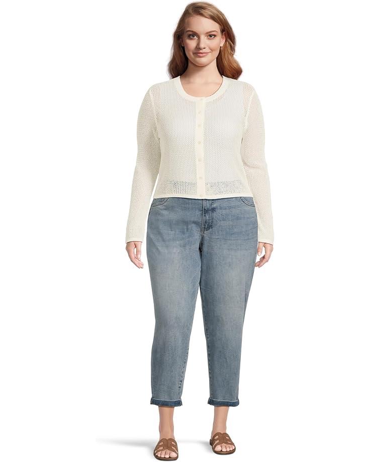 Women's Mod-o-doc Long Sleeve Button Front Open Knit Sweater Product Image