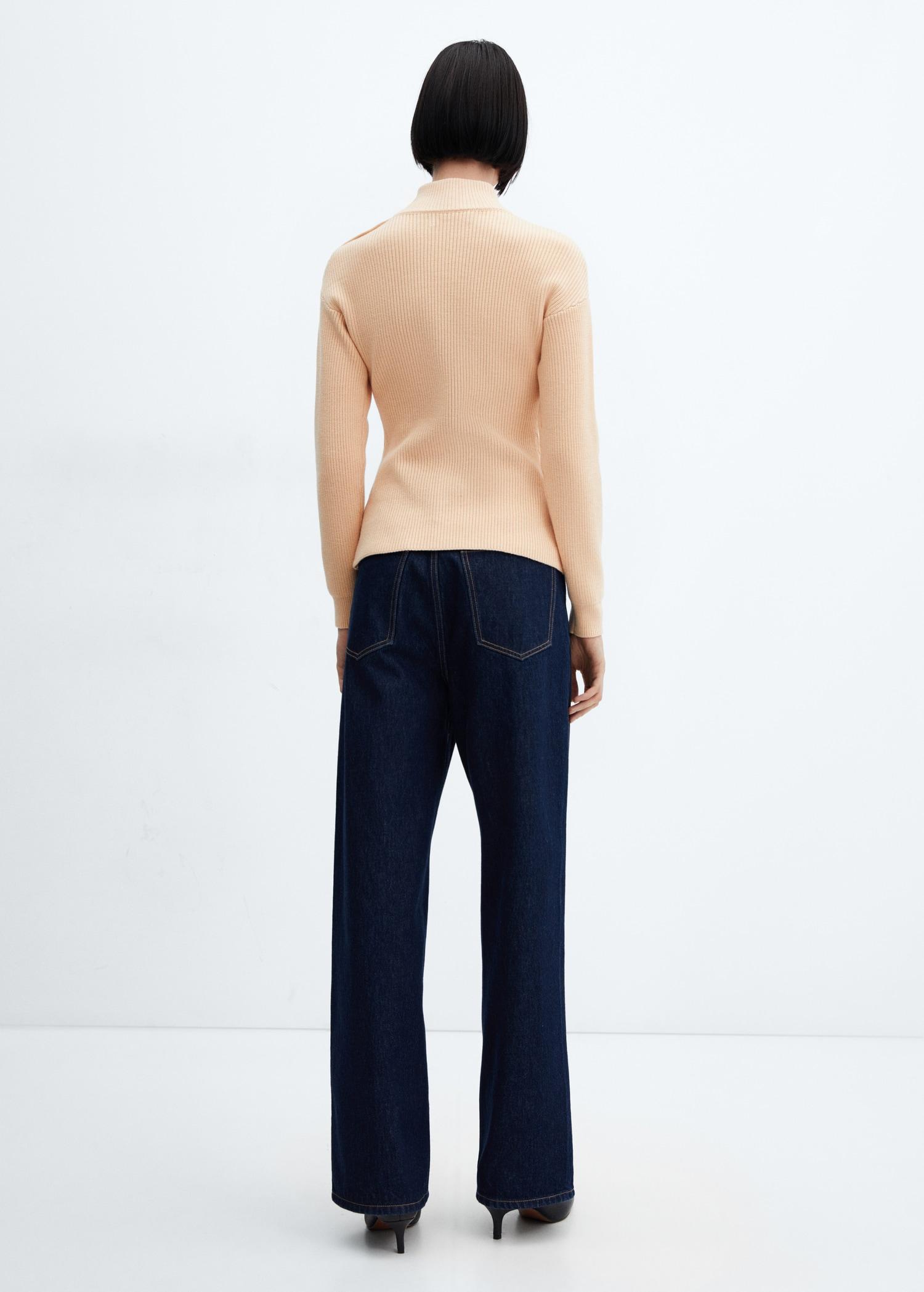 Shouder buttons ribbed sweater - Women | MANGO USA Product Image