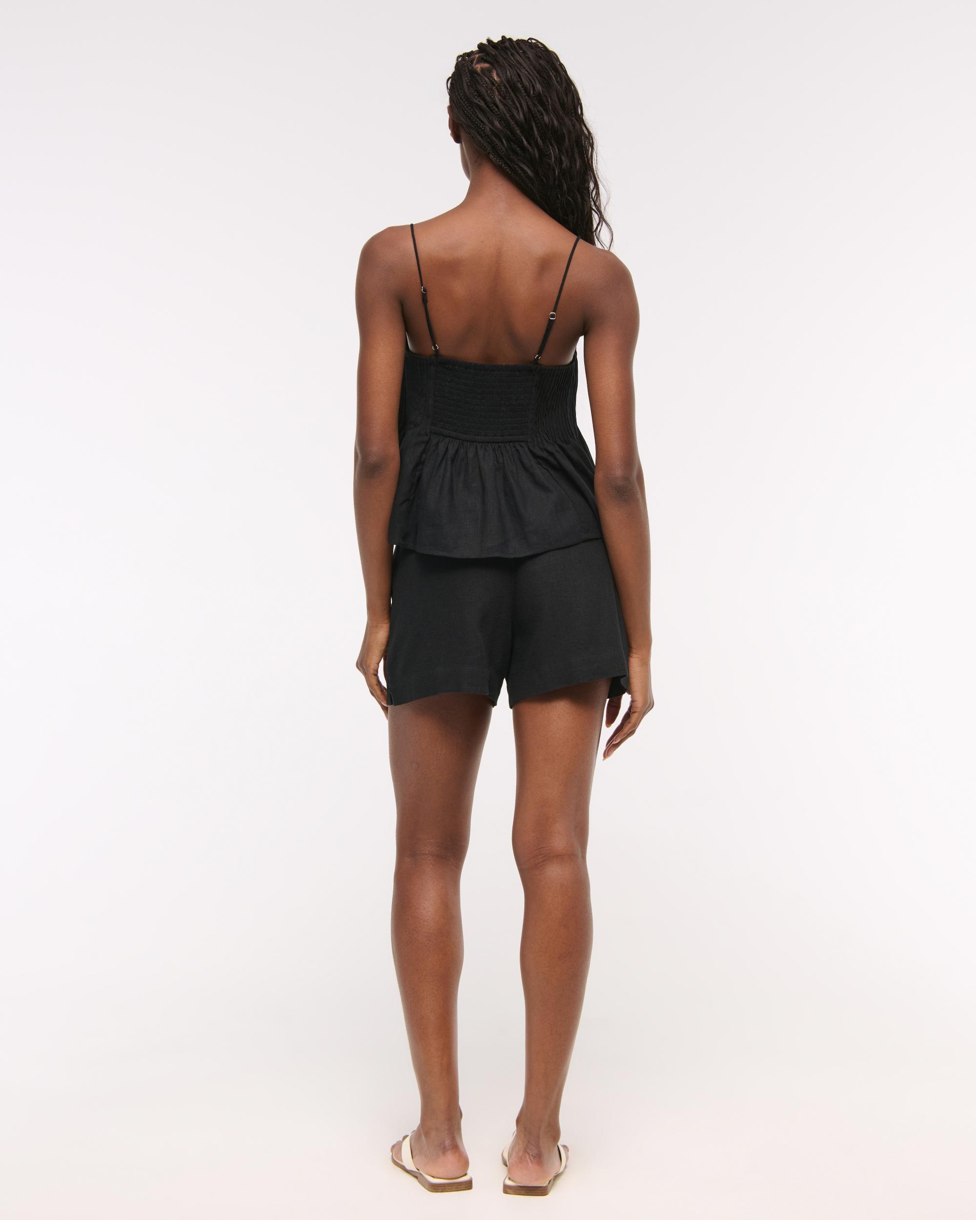Linen-Blend Pintuck Cami Product Image