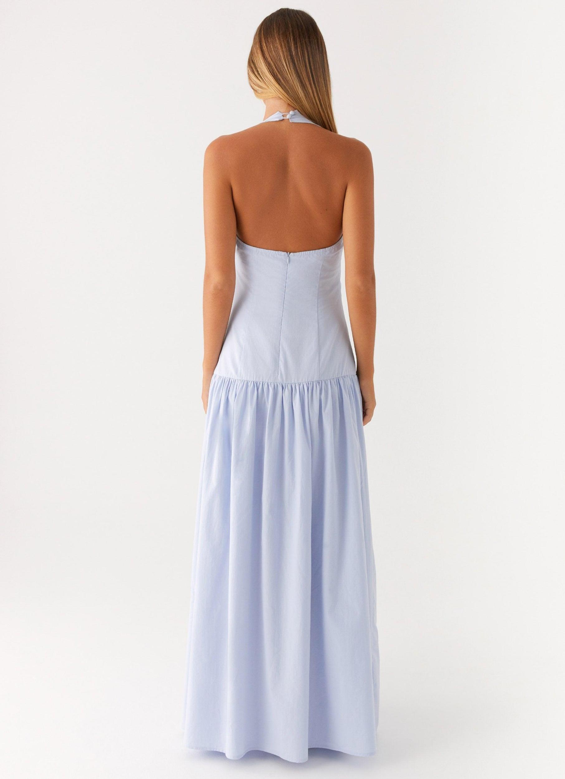 Worth The Wait Maxi Dress - Heather Blue Product Image