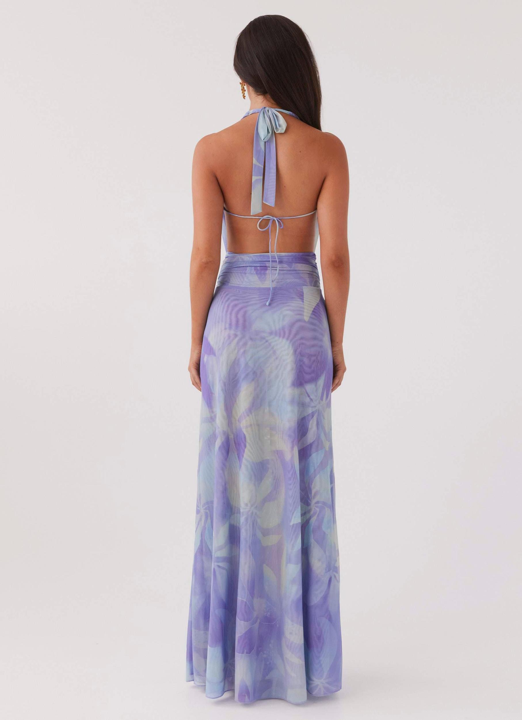 Elysia Mesh Maxi Dress - Purple Rain Product Image