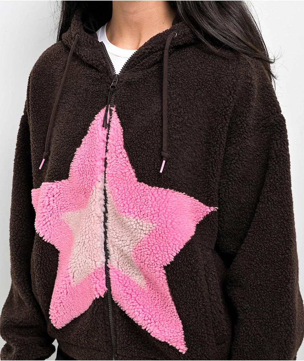 A.LAB Lydia Teddy Star Java Zip Hoodie Product Image