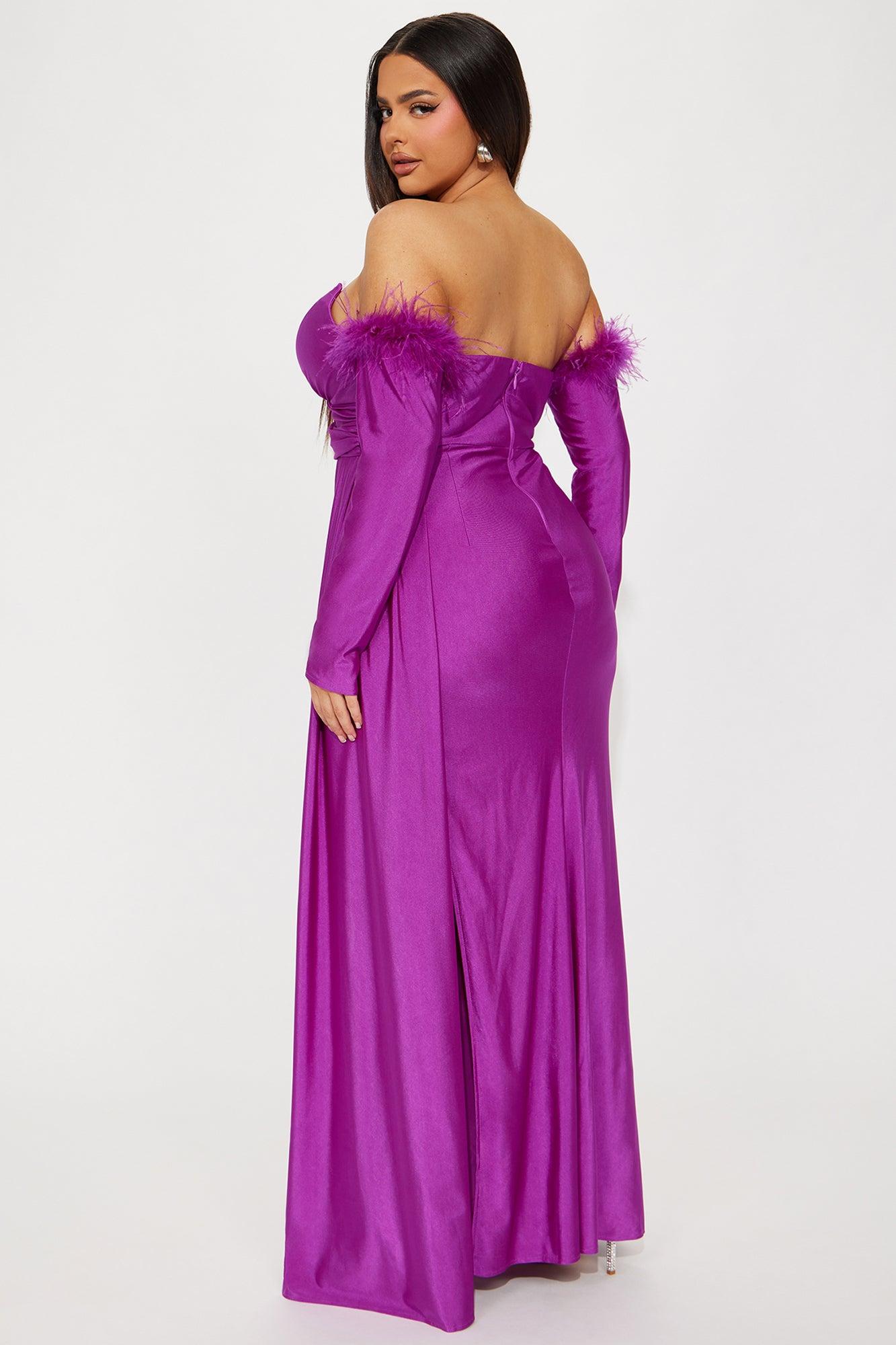 Celeste Mermaid Gown - Magenta Product Image