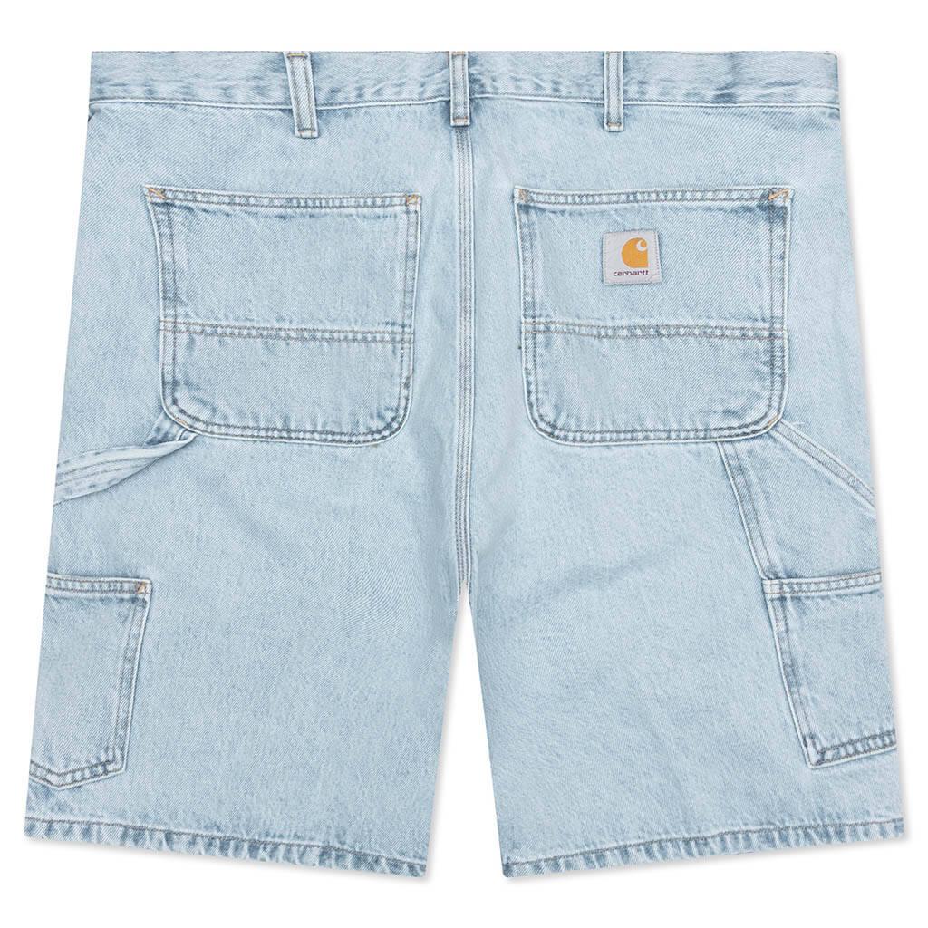 Double Knee Short - Blue Heavy Stone Bleached Male Product Image