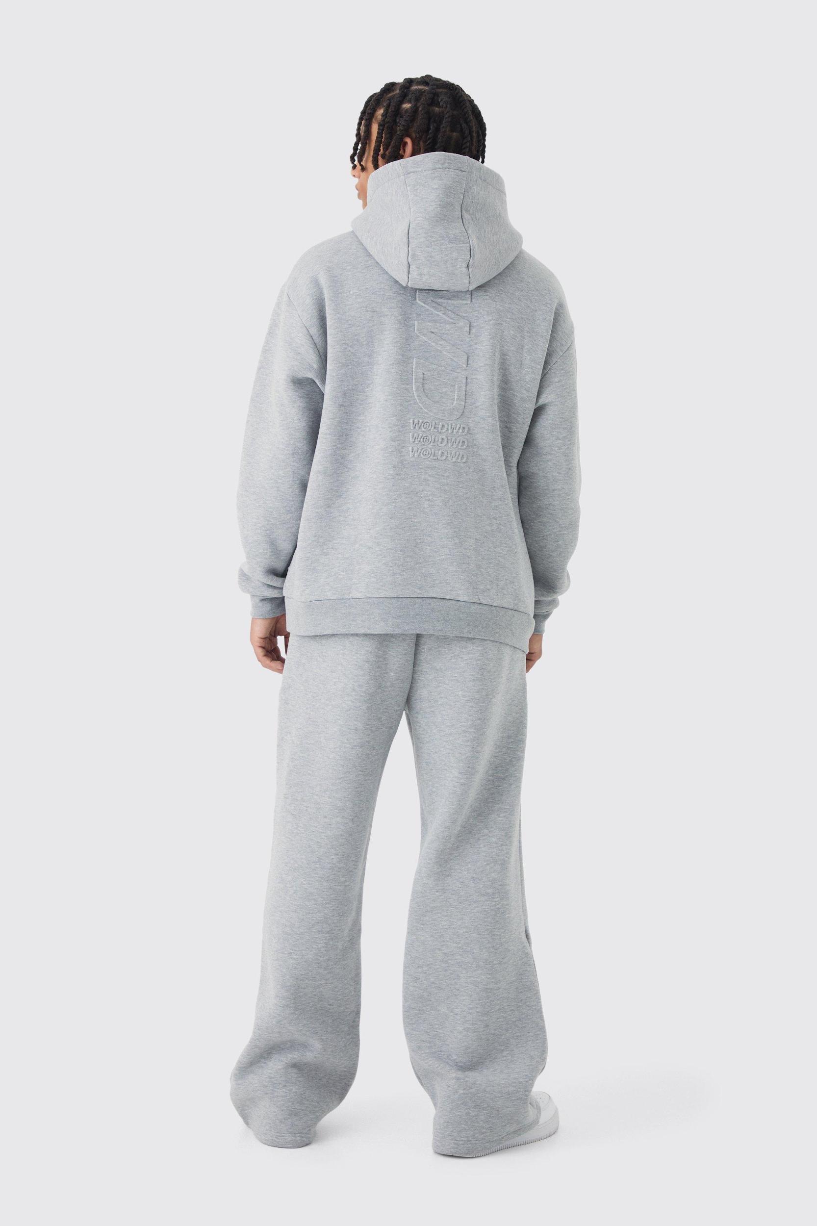 Embossed Worldwide Wide Leg Sweatpants | boohooMAN USA Product Image