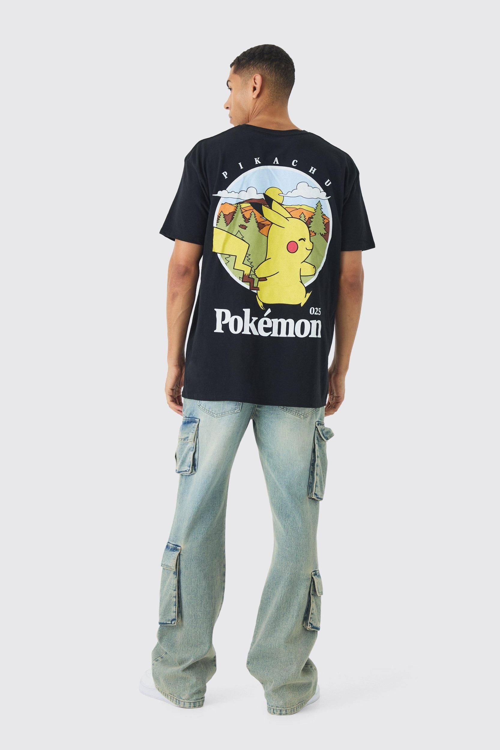 Oversized Pokemon Scenic License Print T-shirt | boohooMAN USA Product Image