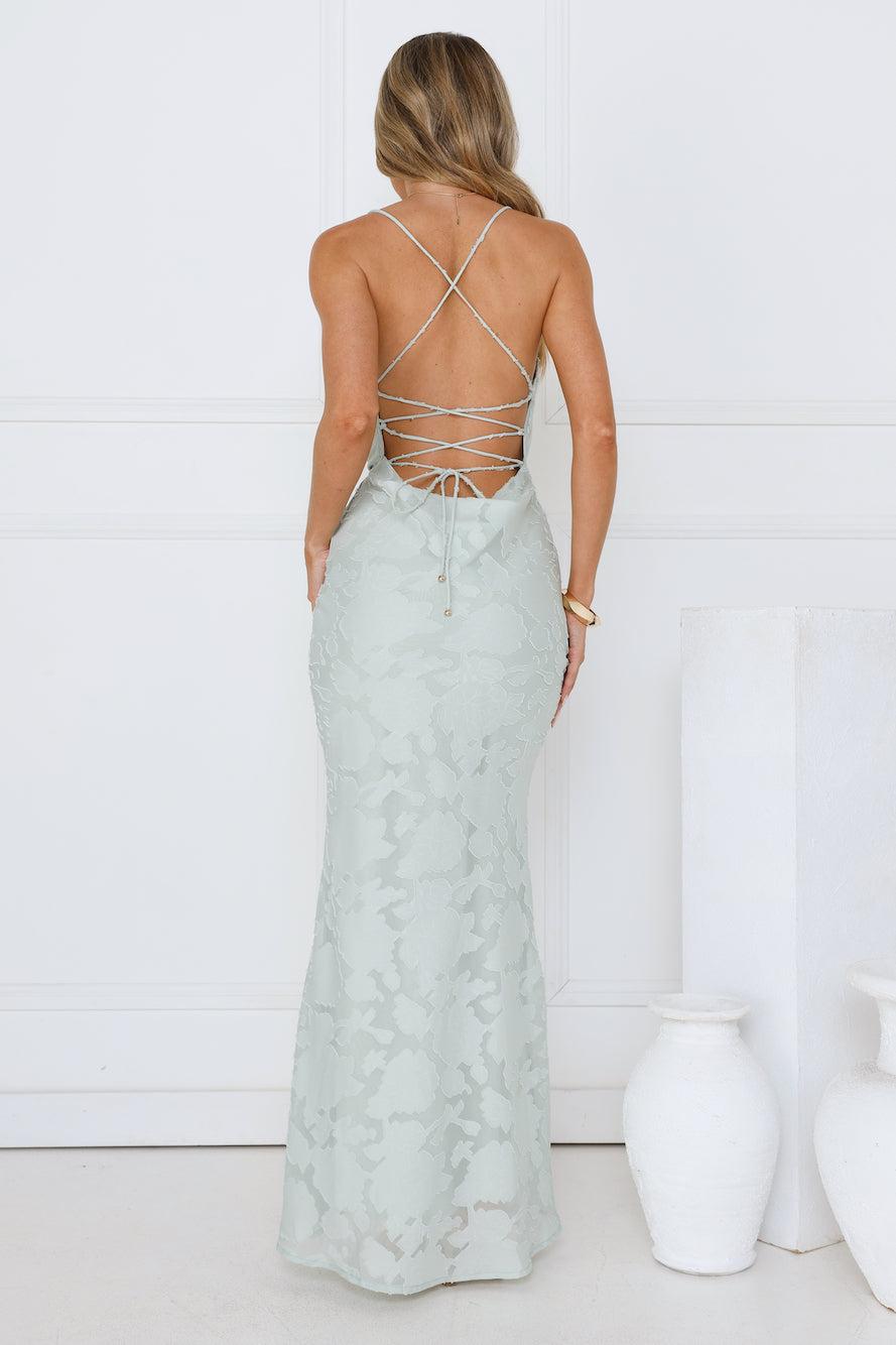 Bridge To Wonderland Maxi Dress Sage Product Image