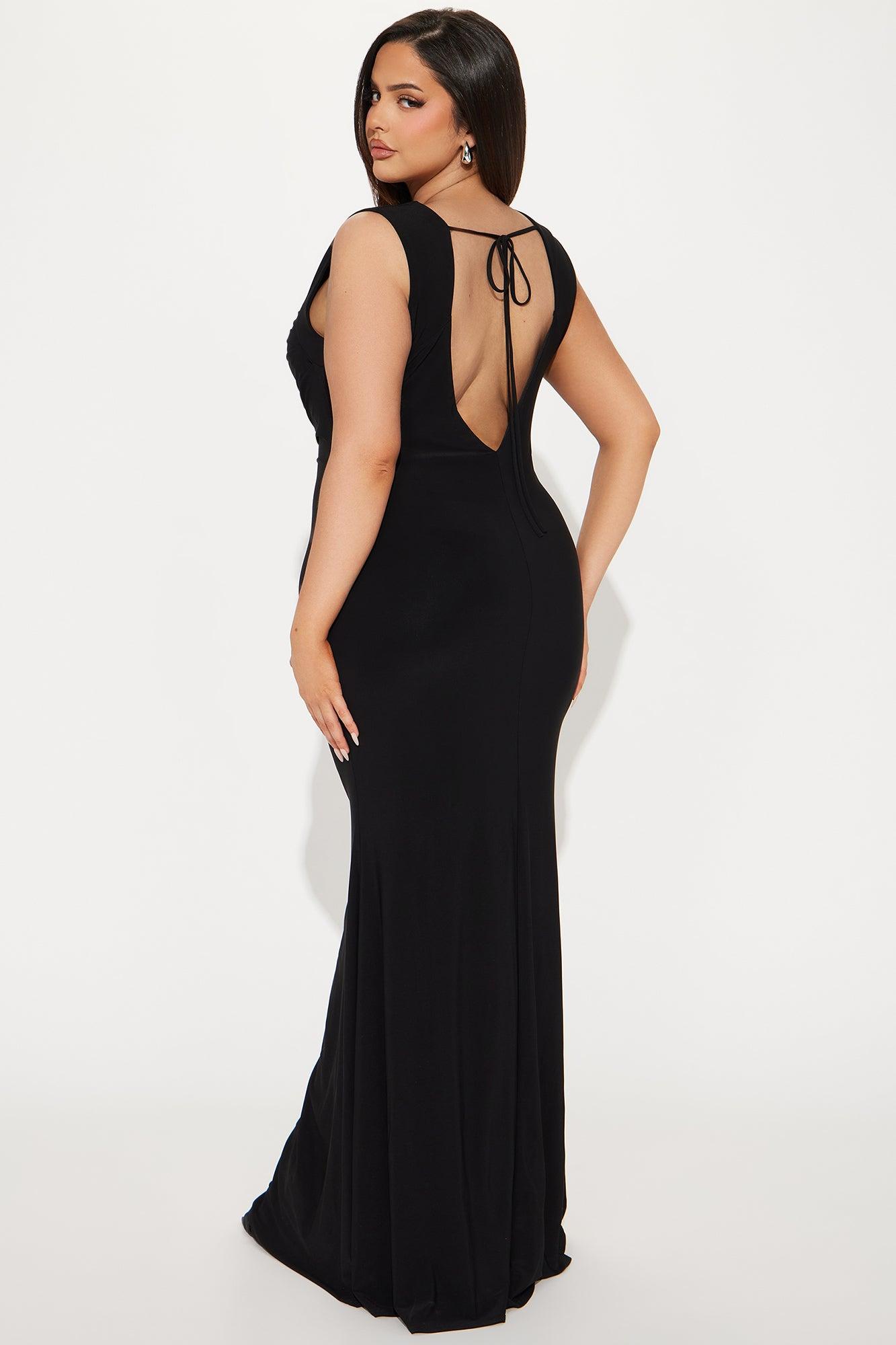 Sydney Low Back Maxi Dress - Black Product Image