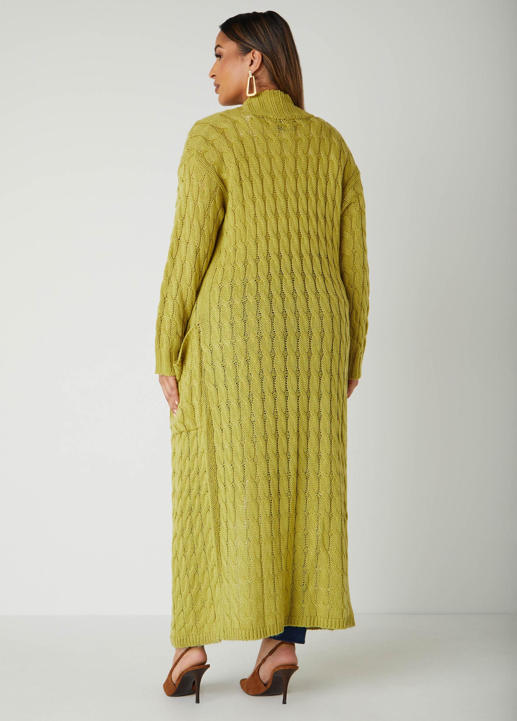 Pocketed Cable Knit Duster Product Image