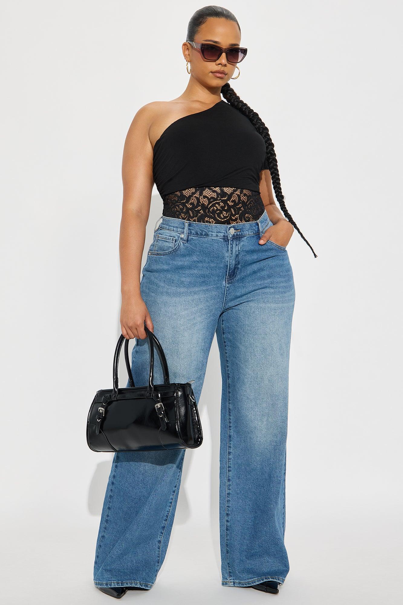 Eisley One Shoulder Short Sleeve Bodysuit - Black Female Product Image