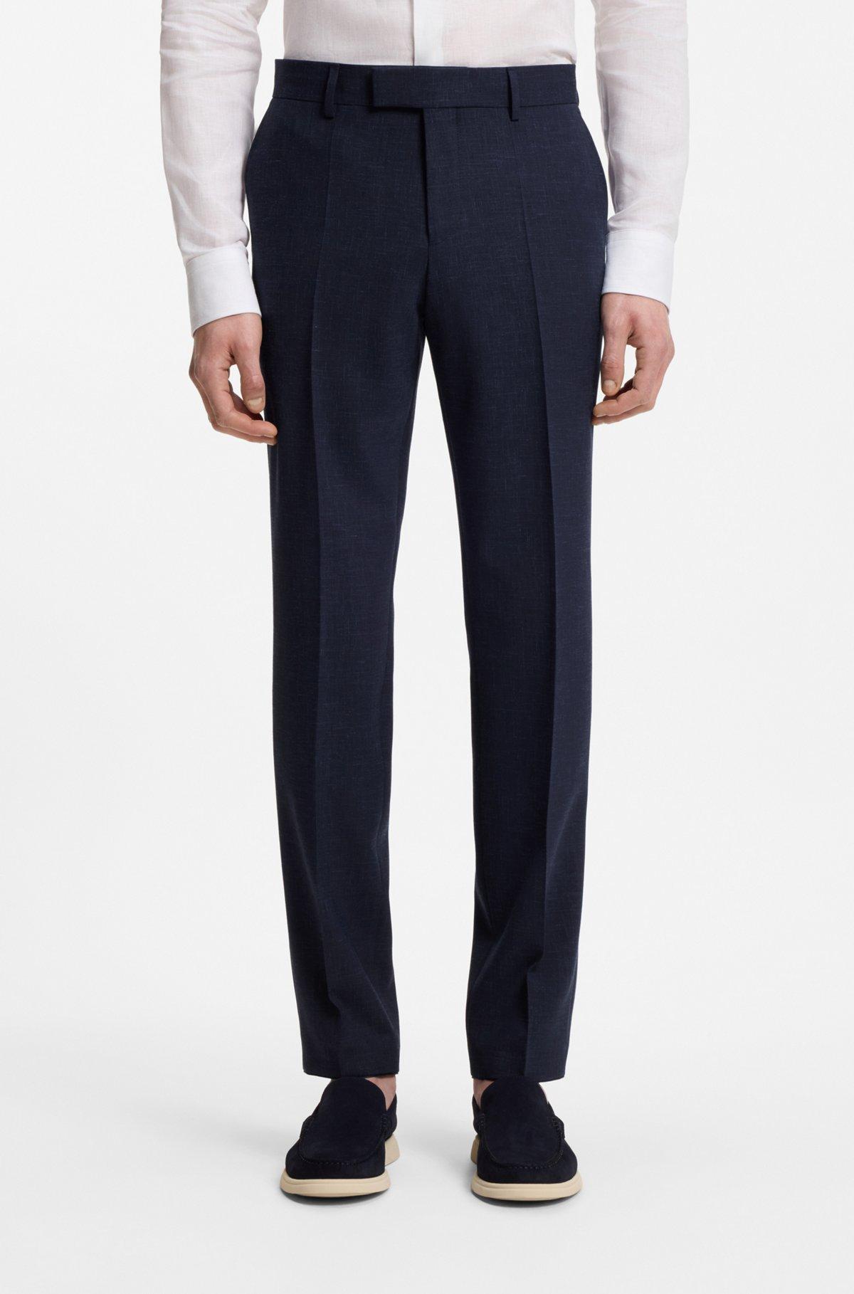 Two-piece slim-fit suit in micro-patterned cloth Product Image